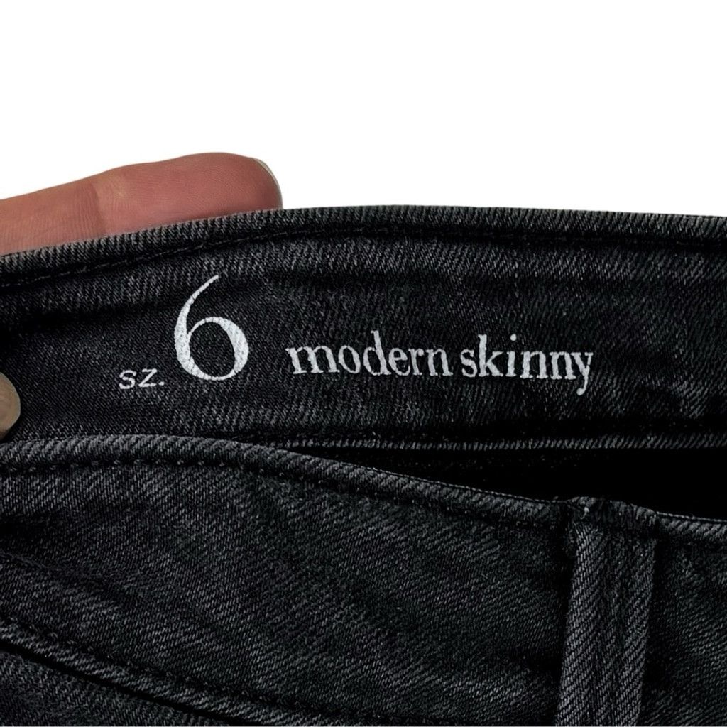 Loft ANN TAYLOR LOFT Women's Designer Black Modern Skinny Jean 6 Size 28" / US 6 / IT 42 - 5 Thumbnail