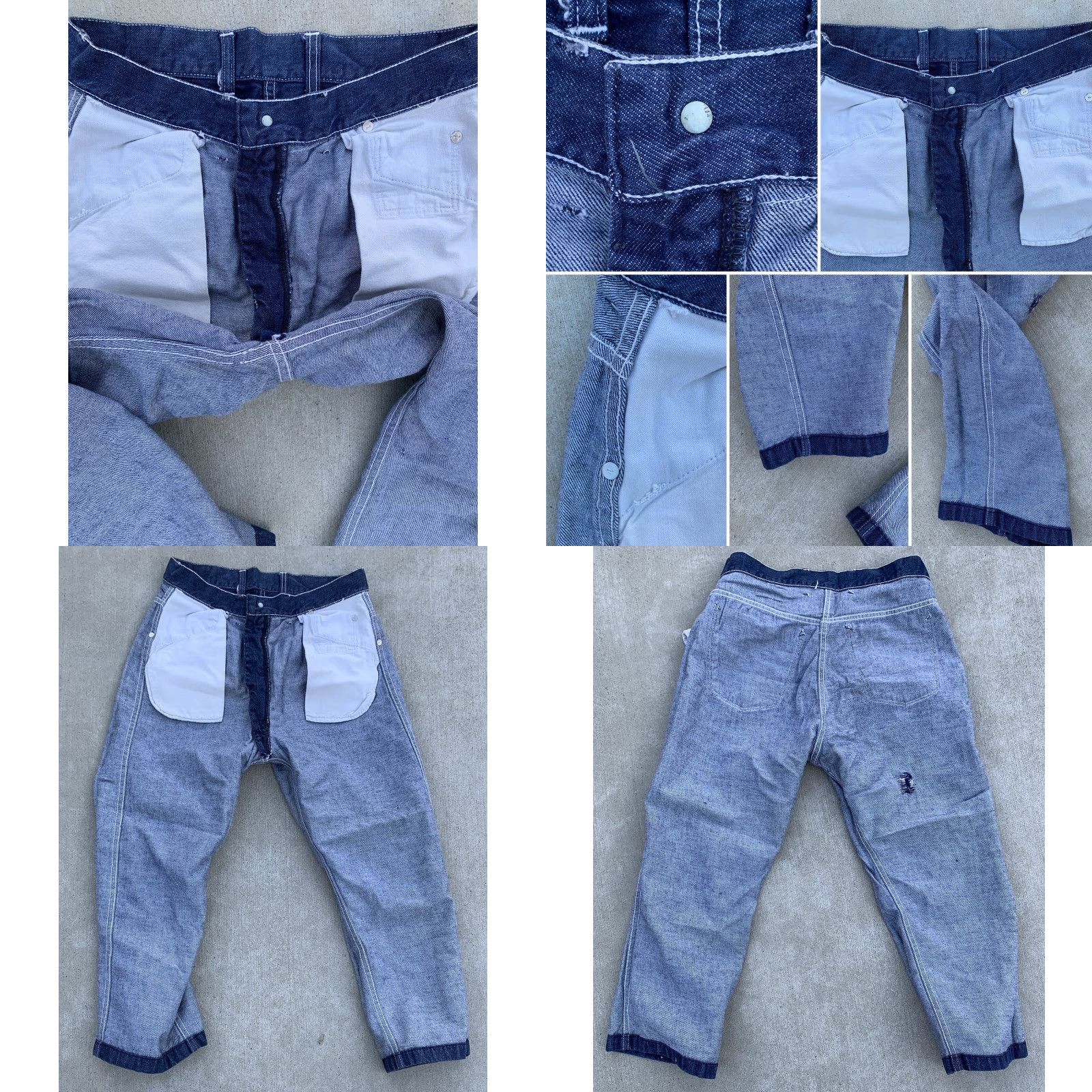 Sears VINTAGE Sears Roebuck And Co Jeans Sz 34 Waist 31 Conmatic Zip Rockabilly Denim Blue 1950s Mens Womens Boys Girls Regular Size US 31 - 10 Thumbnail