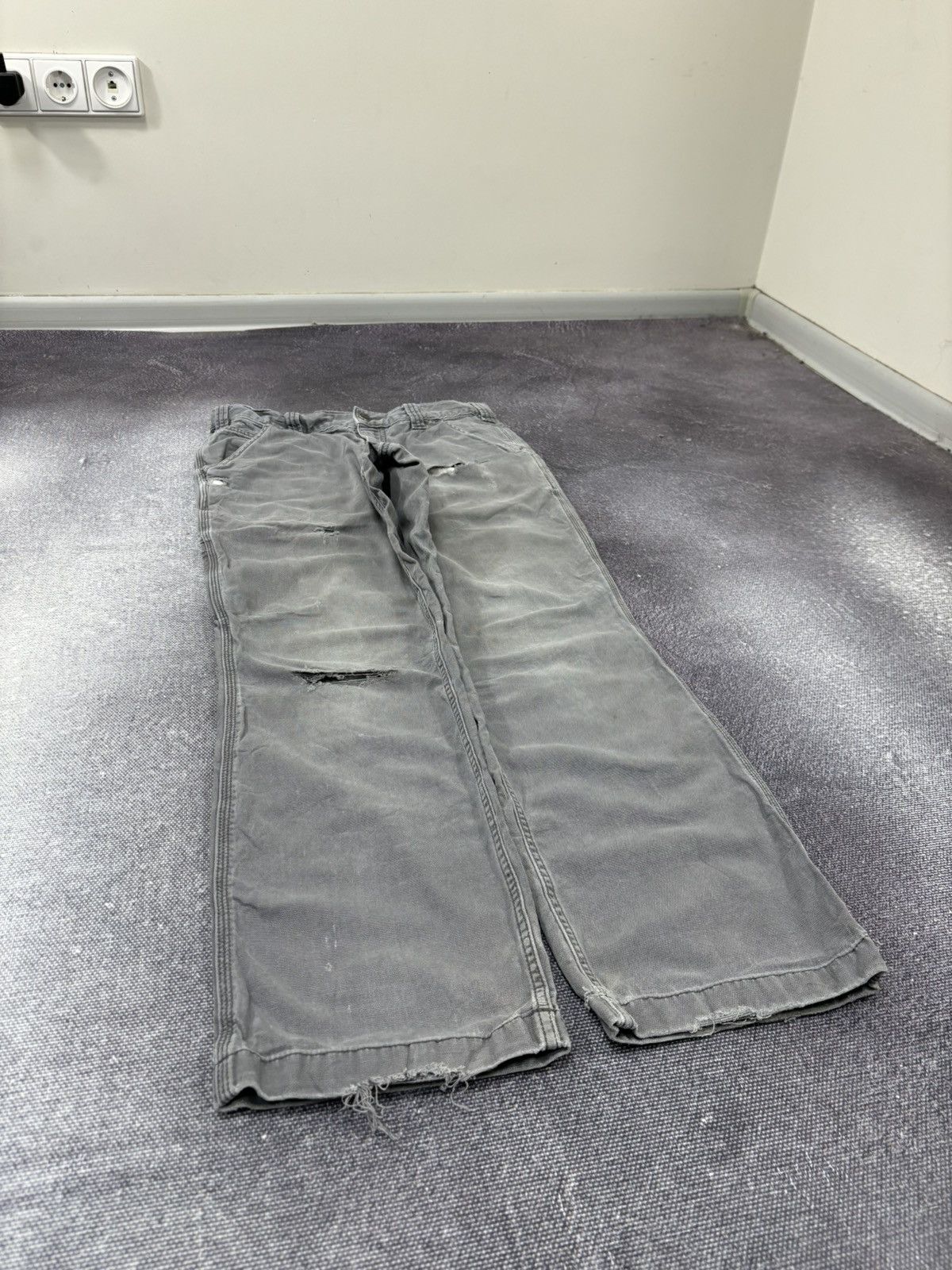Carhartt Vintage Carhartt USA Relaxed Fit Gray Canvas Work Pants Size US 32 / EU 48 - 9 Thumbnail