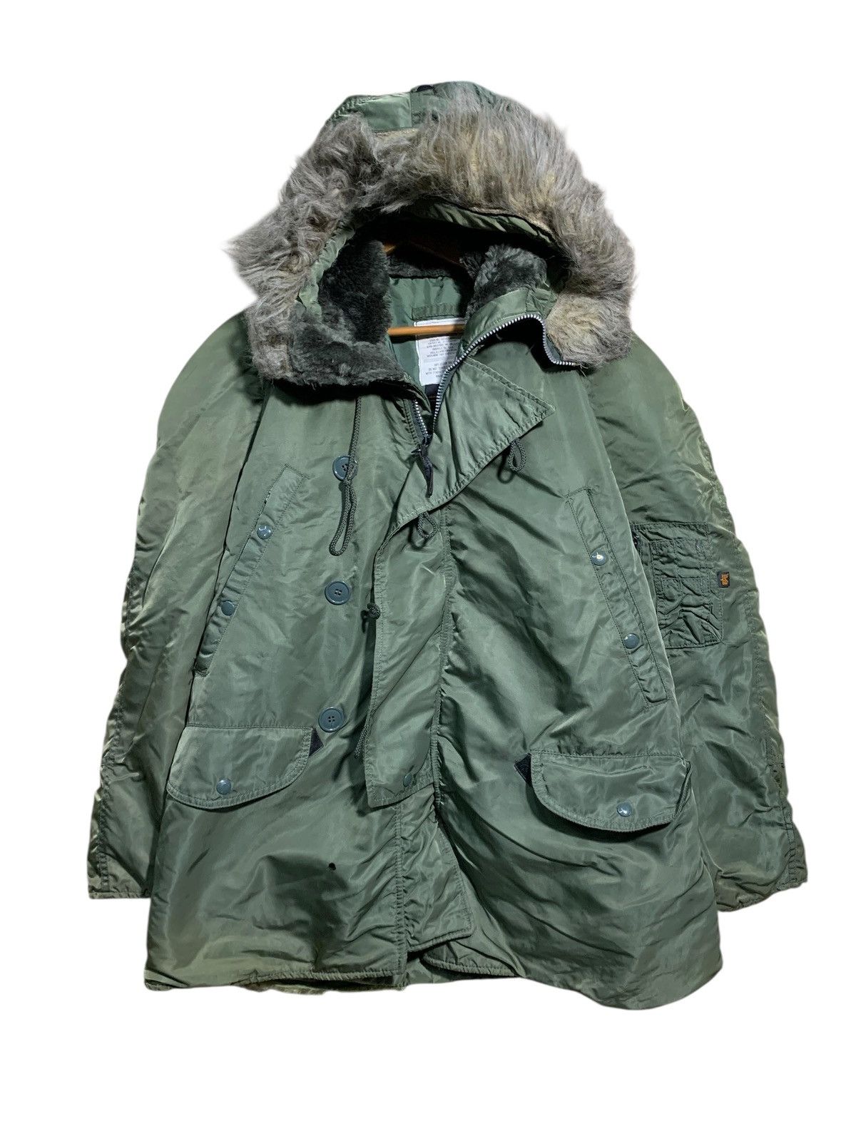 Alpha Industries 🔥VTG ALPHA INDUSTRIES N-3B FUR PARKA JACKET Size US M / EU 48-50 / 2 - 1 Thumbnail