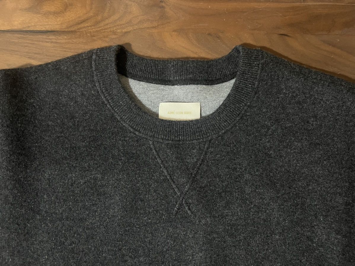 Aime Leon Dore Aime Leon Dore ALD Cashmere Crewneck Sweatshirt Charcoal XL Size US XL / EU 56 / 4 - 2 Thumbnail