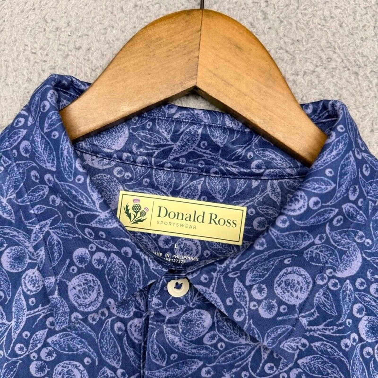 Donald Ross Donald Ross Polo Shirt men's large Blue Geometric All Over Size US L / EU 52-54 / 3 - 4 Thumbnail