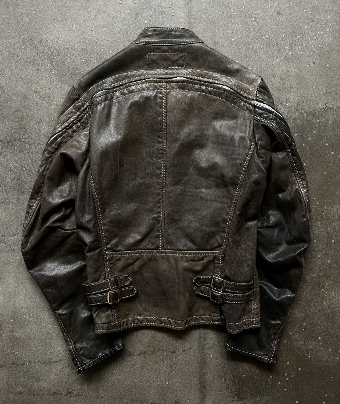 Nozomi Ishiguro NOZOMI ISHIGURO 2015 AW Asymmetrical Zip Leather Jacket Size US S / EU 44-46 / 1 - 3 Thumbnail