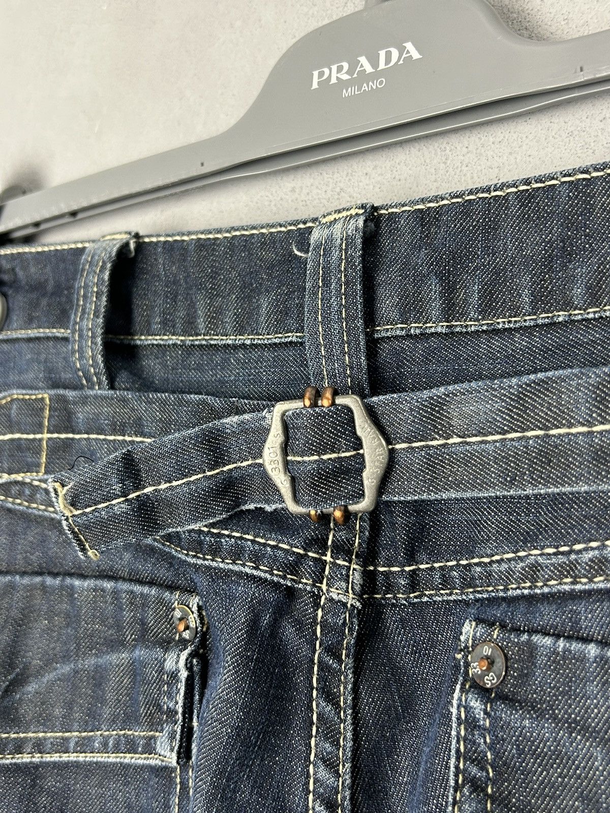 G-Star G-Star RAW 3301 96 Denim Jeans W31 L34 DarkWash Strap Detail Size US 31 - 4 Thumbnail