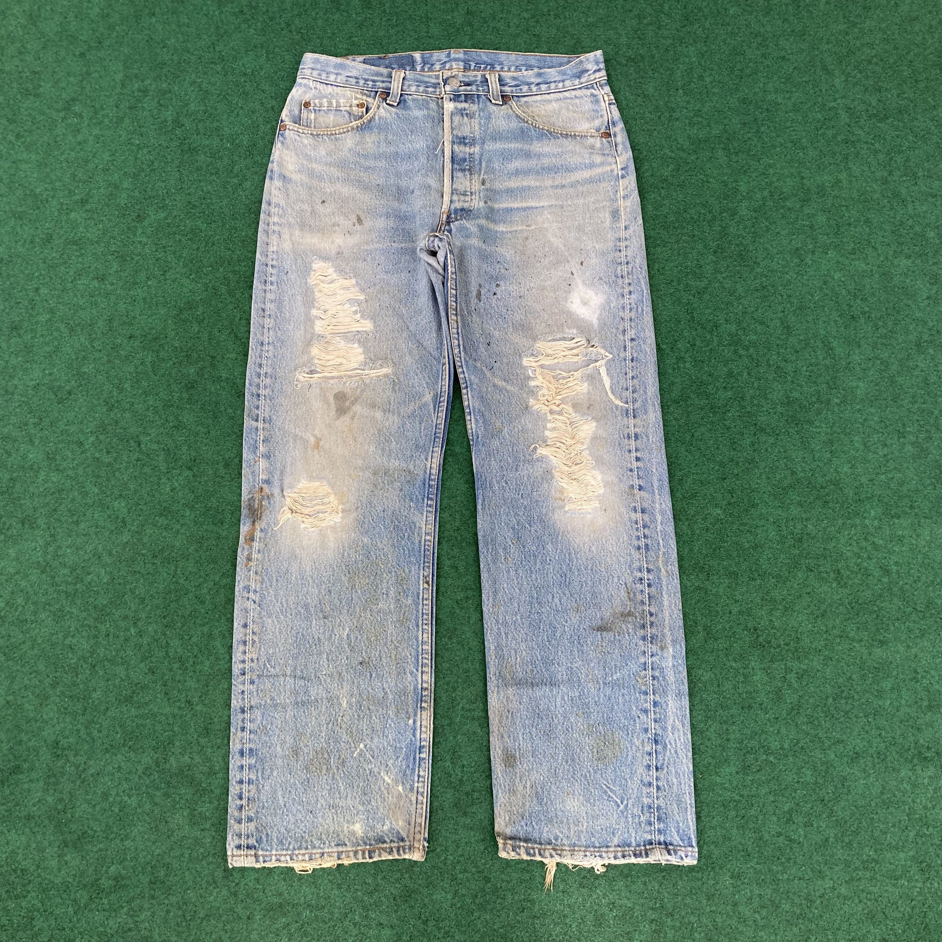 Levi's 31x29 Vintage Levis 501xx Button Fly Blue Denim Jeans Size US 31 - 1 Thumbnail