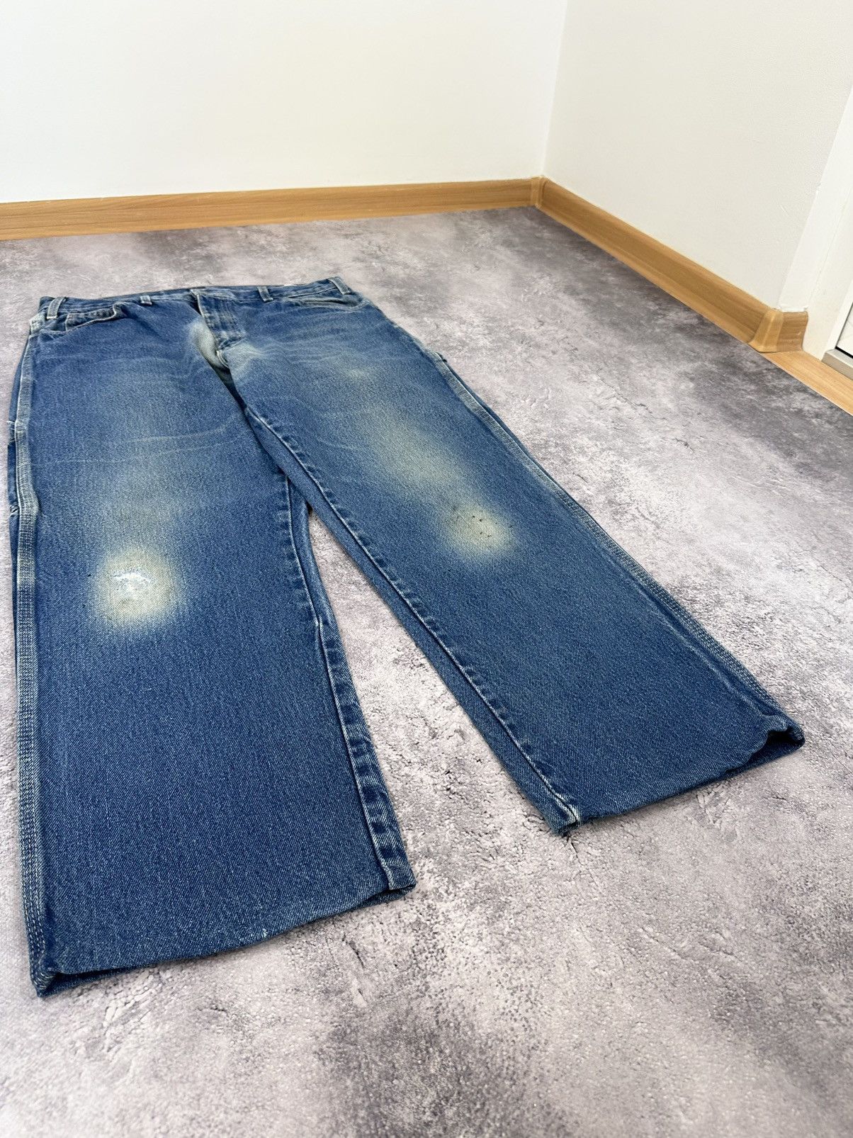 Dickies Vintage Dickies Stone Washed Denim Carpenter USA Work Pants Size US 36 / EU 52 - 8 Thumbnail