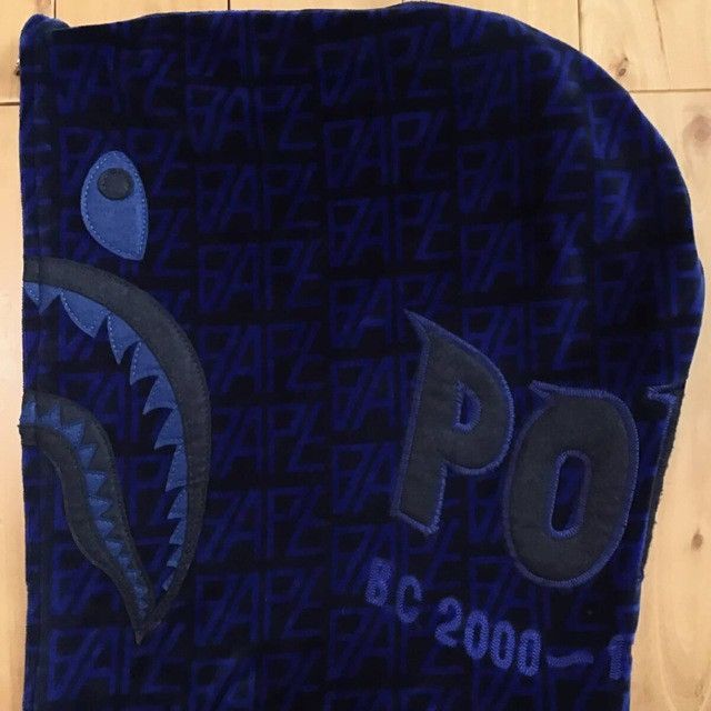 Bape BAPE Logo Monogram Velour Shark Full Zip Hoodie APE XXL 2XL Size US XXL / EU 58 / 5 - 6 Thumbnail