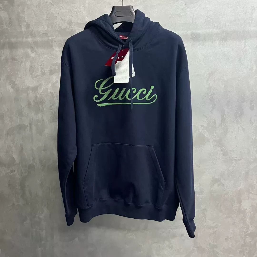 Gucci Gucci Printed Oversized Blue Hoodie xl Men Size US XL / EU 56 / 4 - 1 Thumbnail