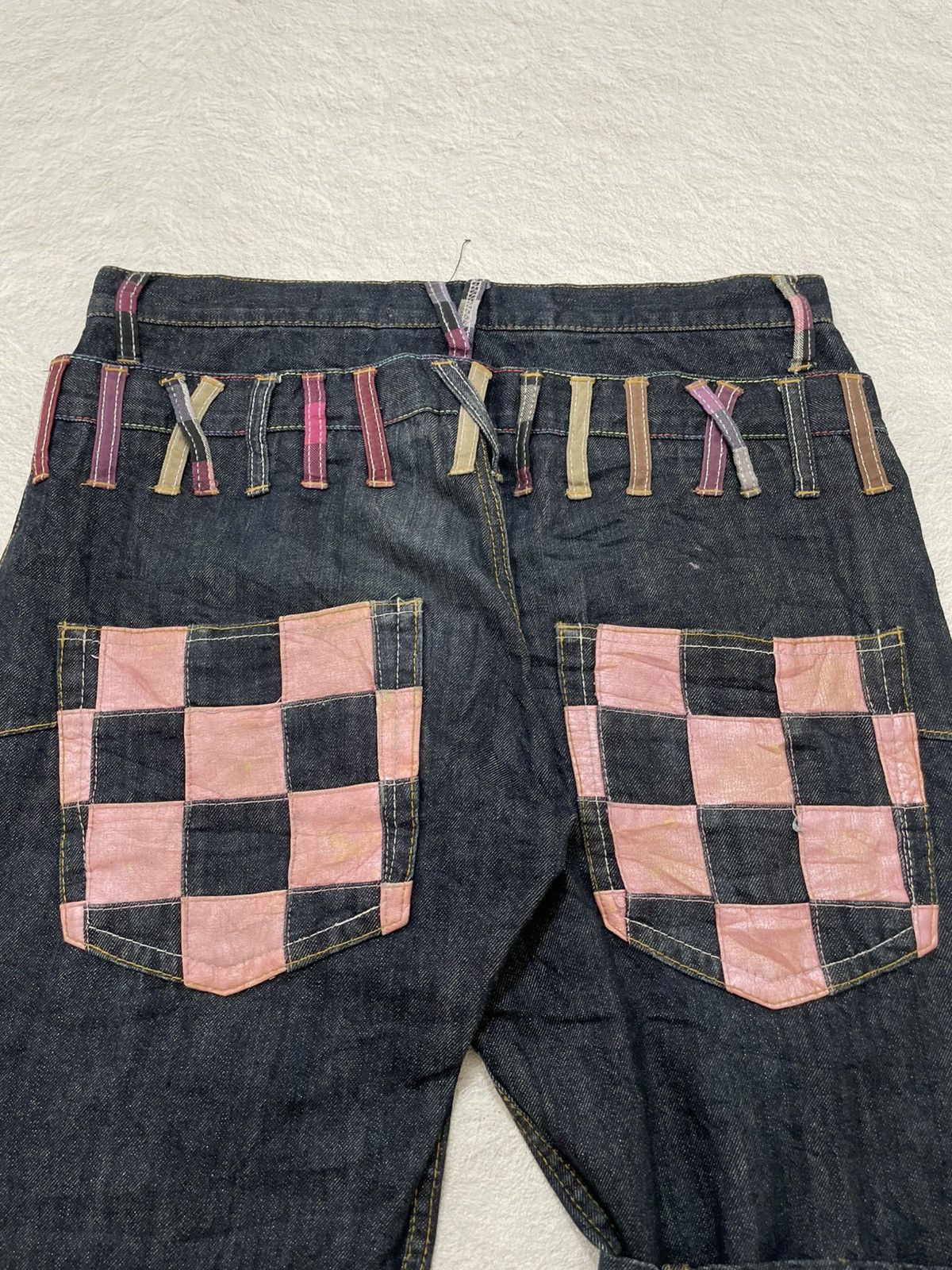 Japanese Brand 2000s Antful Jorts Double Waist RAW Denim Y2K Size US 35 - 6 Thumbnail