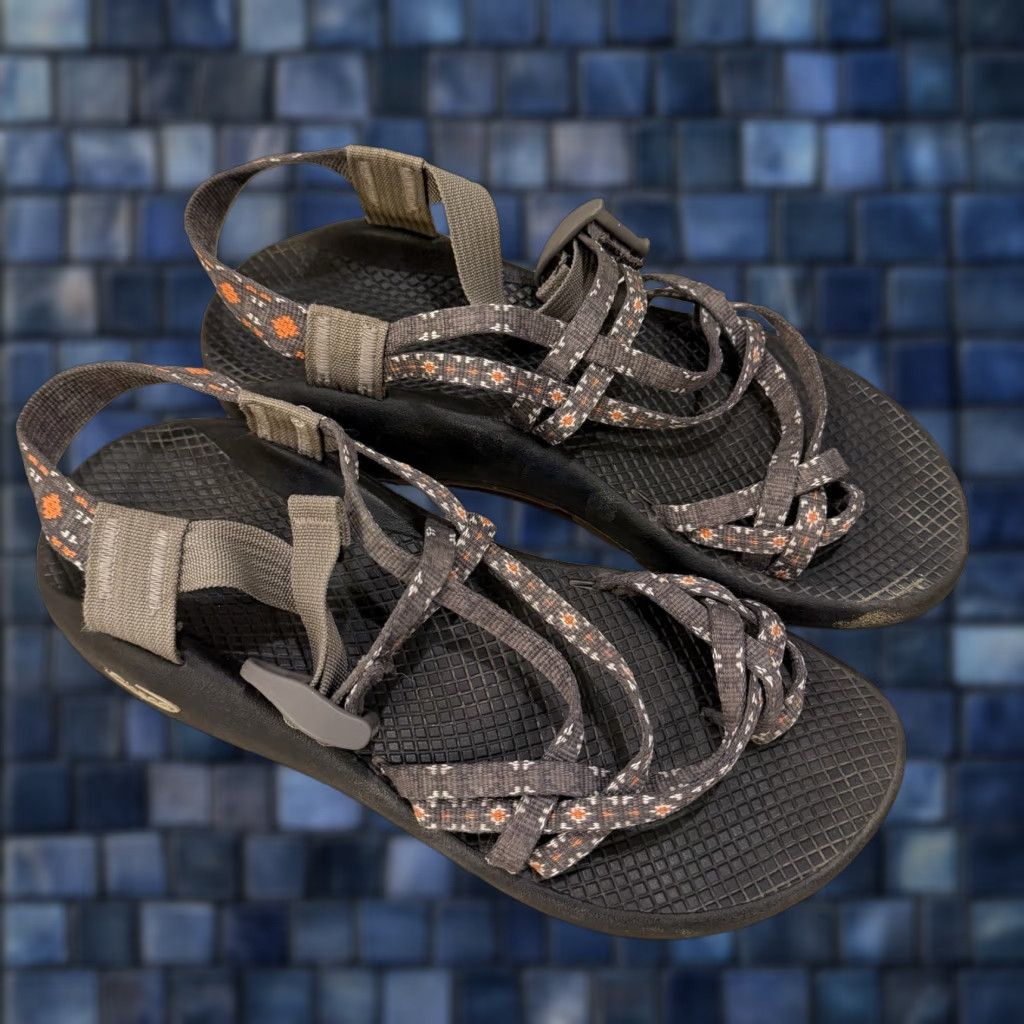 Chaco Chaco ZX/2 Womens Sandal Strappy 9 Creed Golden Gray Orange Multicolor Ankle Adjustable Strap Classic Size US 7 / IT 37 - 1 Thumbnail