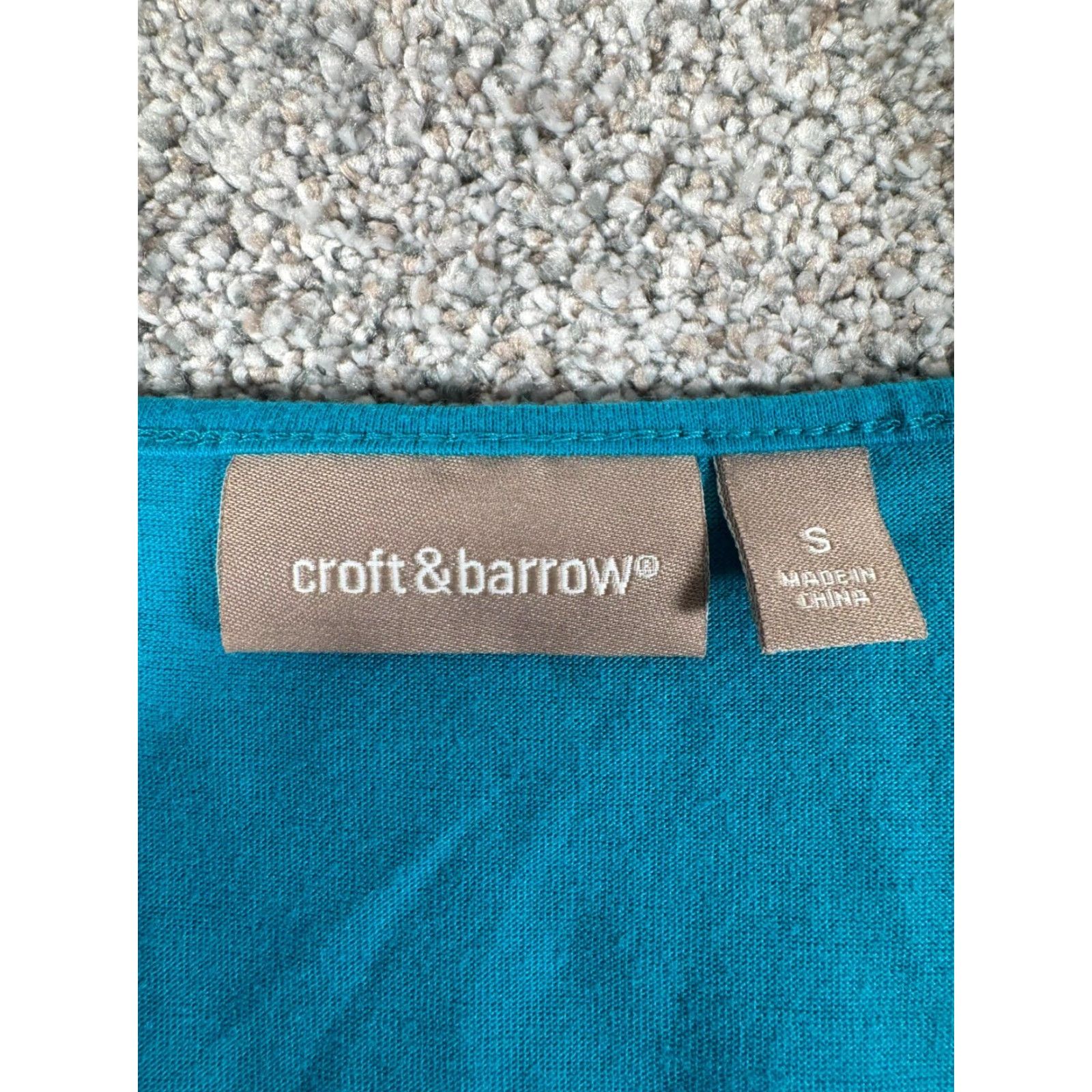 Croft & Barrow VINTAGE Croft & Barrow Top Small Appliqué Rosettes Whimsigoth Prairie Teal Flowy Shirt Ladies Small Teal Size S / US 4 / IT 40 - 5 Thumbnail