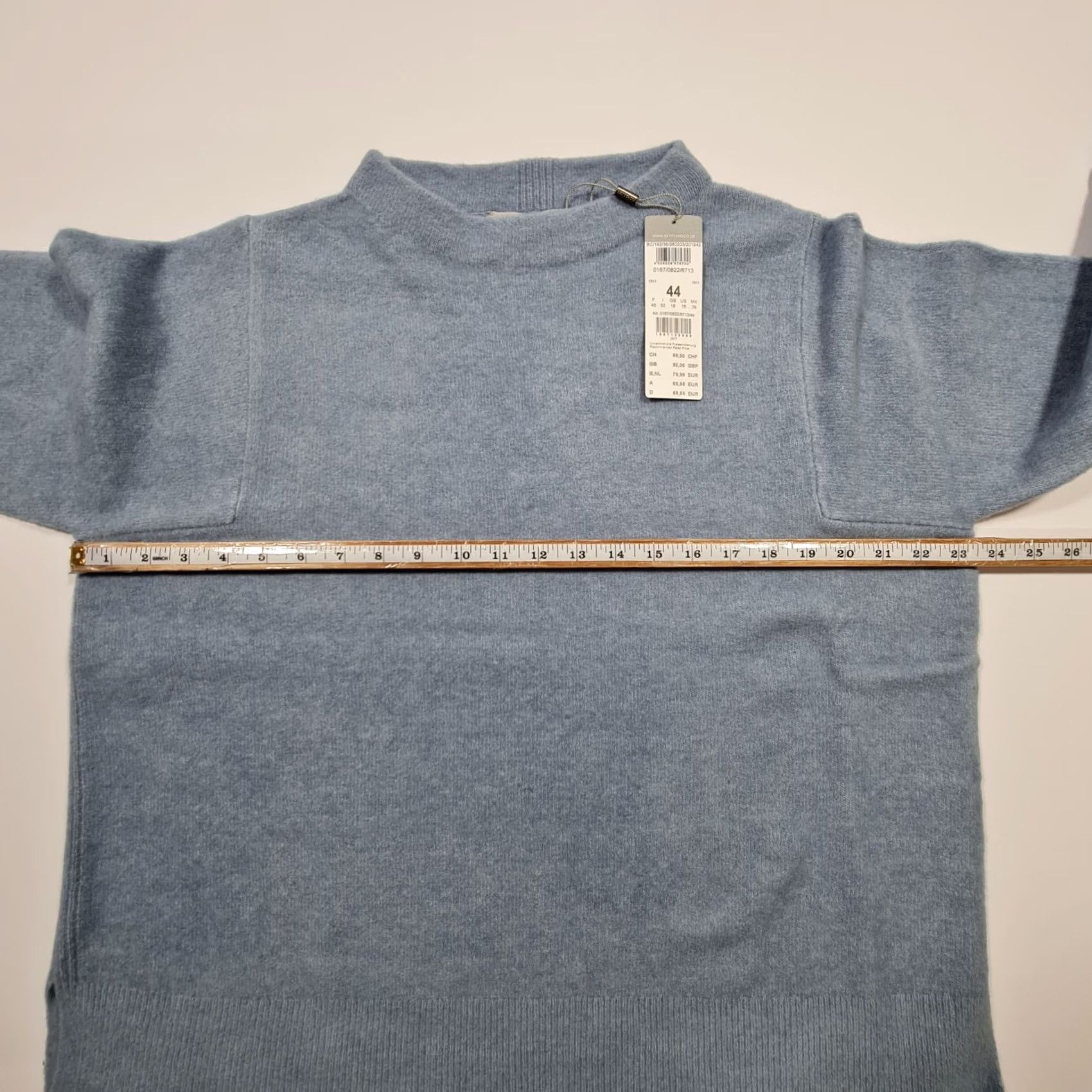 CO Betty & Co Womens Jumper Blue 18 UK Mock Neck Knit Pullover Ladies Top Shirt Womens Pullover Mock Neck Blue 18 Betty & Co Size XXL / US 16-18 / IT 52-54 - 6 Thumbnail