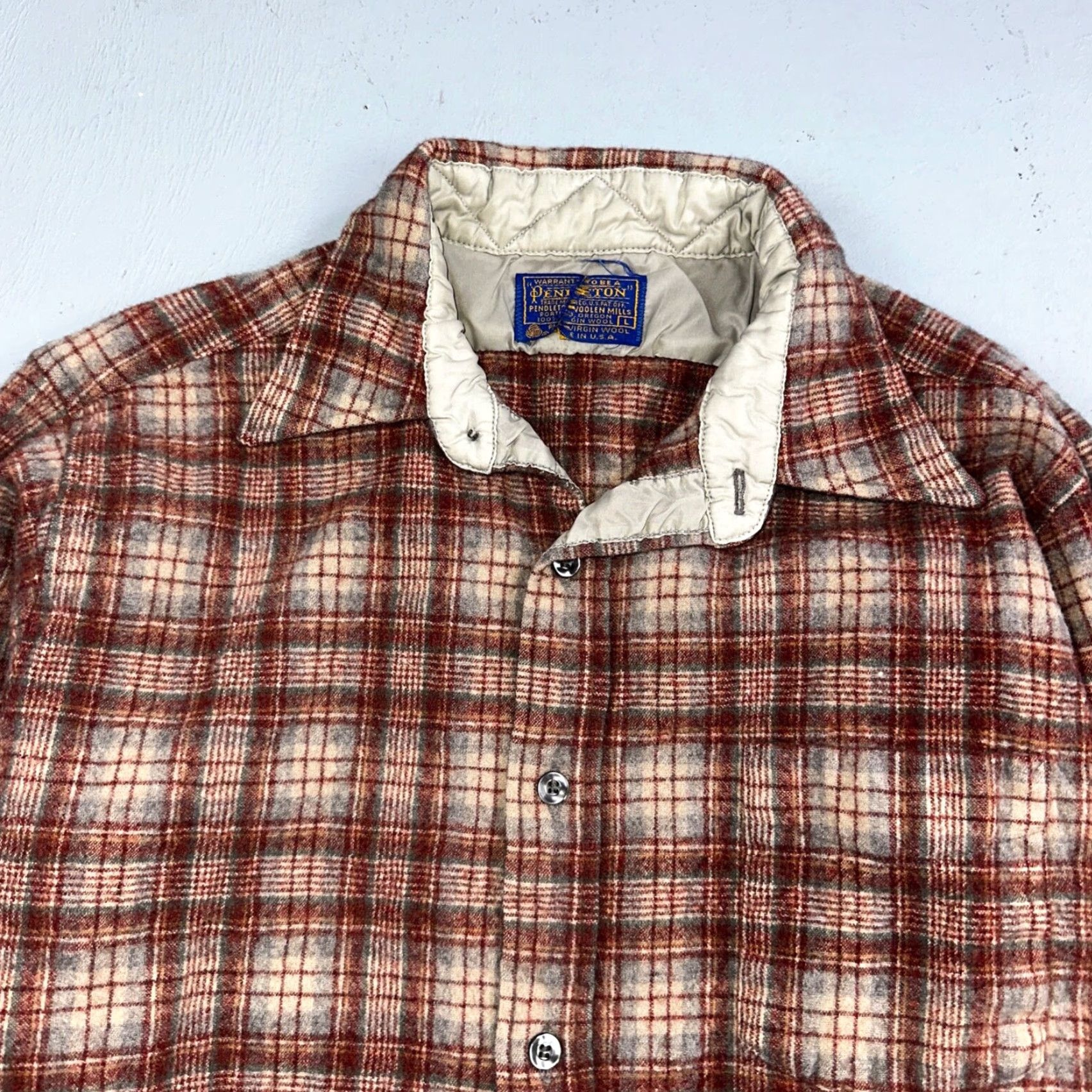 Pendleton VINTAGE Pendleton Woolen Mills Virgin Wool Lodge Shirt Red Plaid Mens L Size US L / EU 52-54 / 3 - 2 Thumbnail