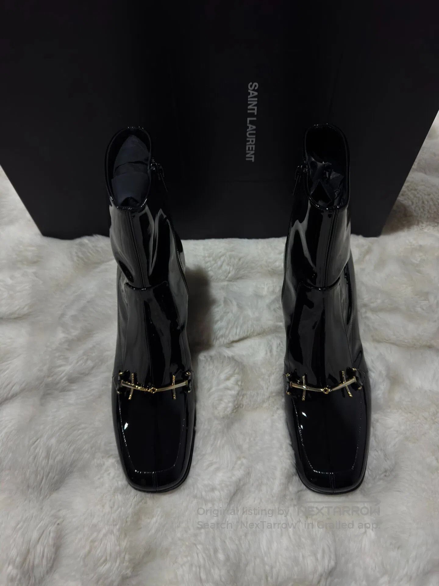 Saint Laurent Paris Saint Laurent Paris Black and Gold Men's Boots| Size US 8 / EU 41 - 6 Thumbnail