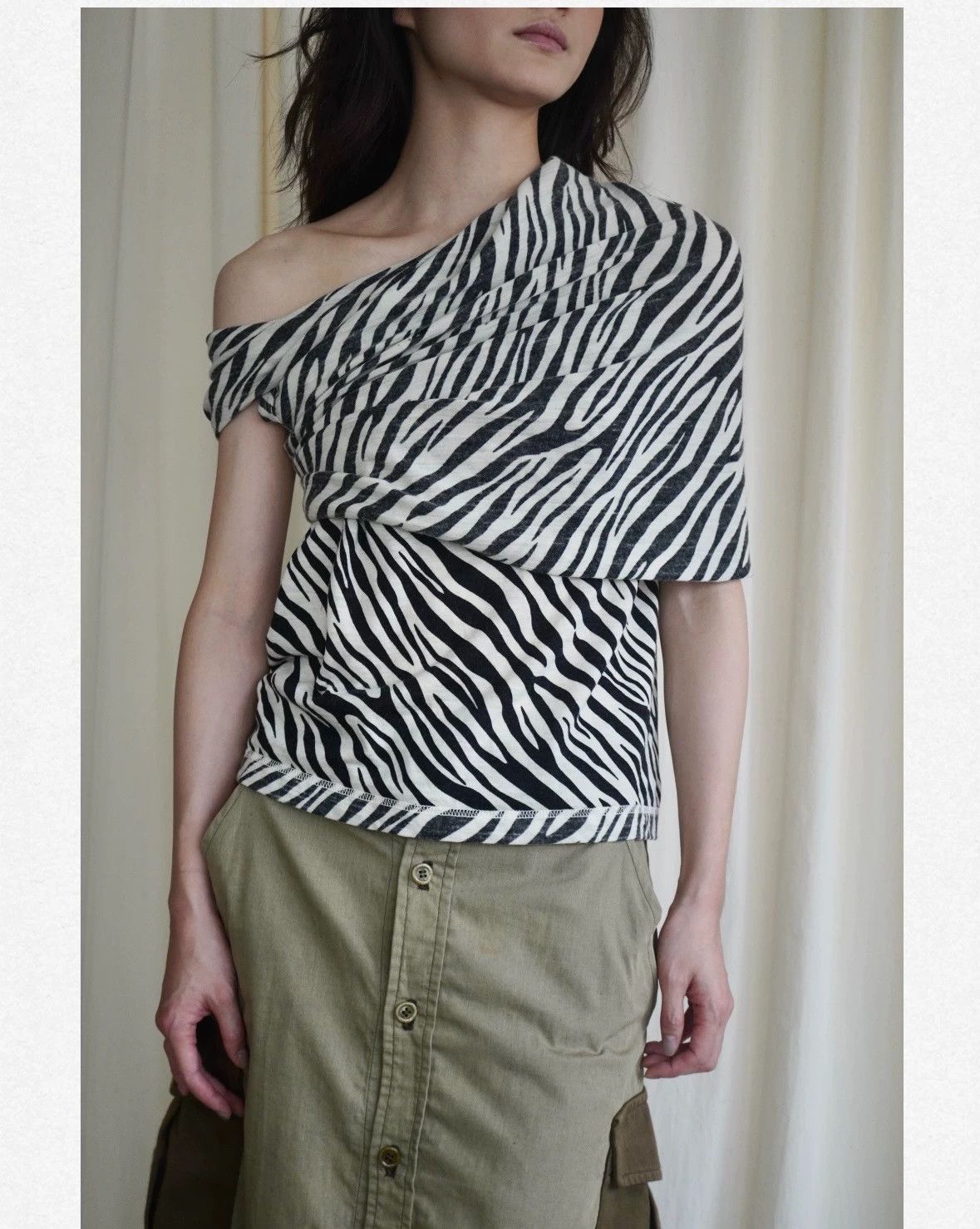 Junya Watanabe Junya Watanabe 2005 Asymmetric Two-Tone Zebra Top S Size S / US 4 / IT 40 - 1 Thumbnail