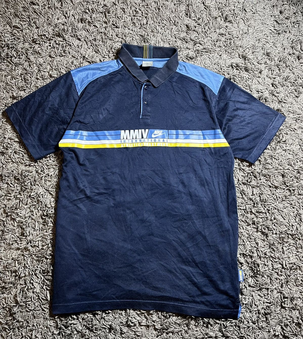 Vintage NIKE VINTAGE 00s INTERNATIONAL ATHLETIC DEPARTMENT T-SHIRT Size US L / EU 52-54 / 3 - 1 Thumbnail
