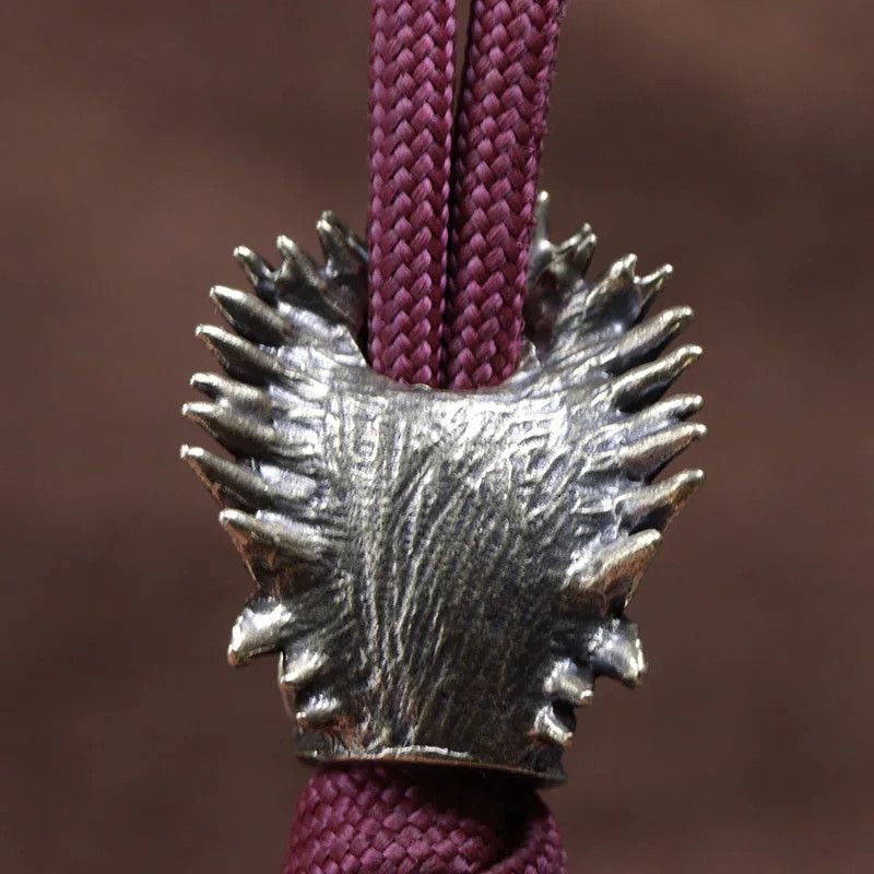 Handmade 2Pcs Tribal Chief Skull Knife Beads Paracord Zipper Charms Size ONE SIZE - 4 Thumbnail
