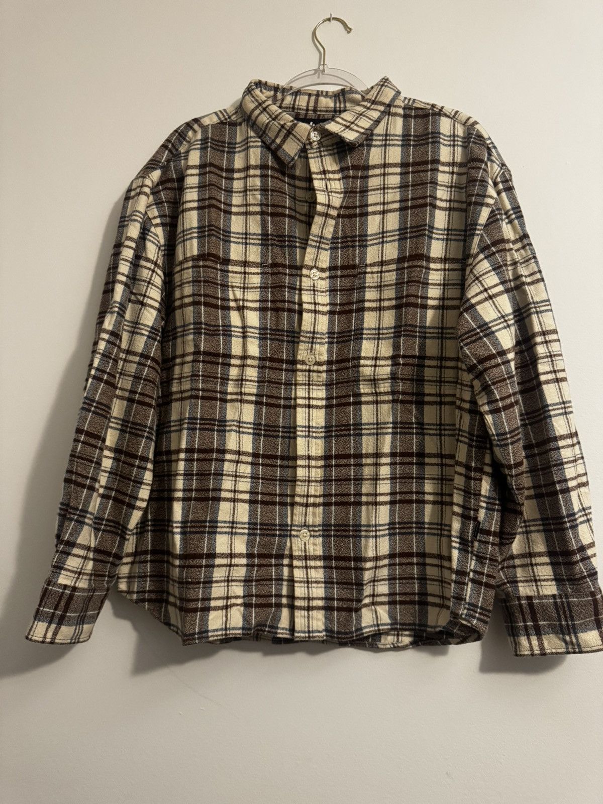 Only NY Henry Flannel Shirt - Slate Plaid / L Size US L / EU 52-54 / 3 - 1 Thumbnail