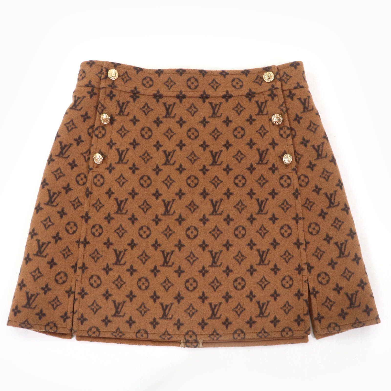 Louis Vuitton Louis Vuitton Louis Vuitton Monogram Wool Skirt Cotton Skirts DUTY FREE for USA Size ONE SIZE - 1 Thumbnail