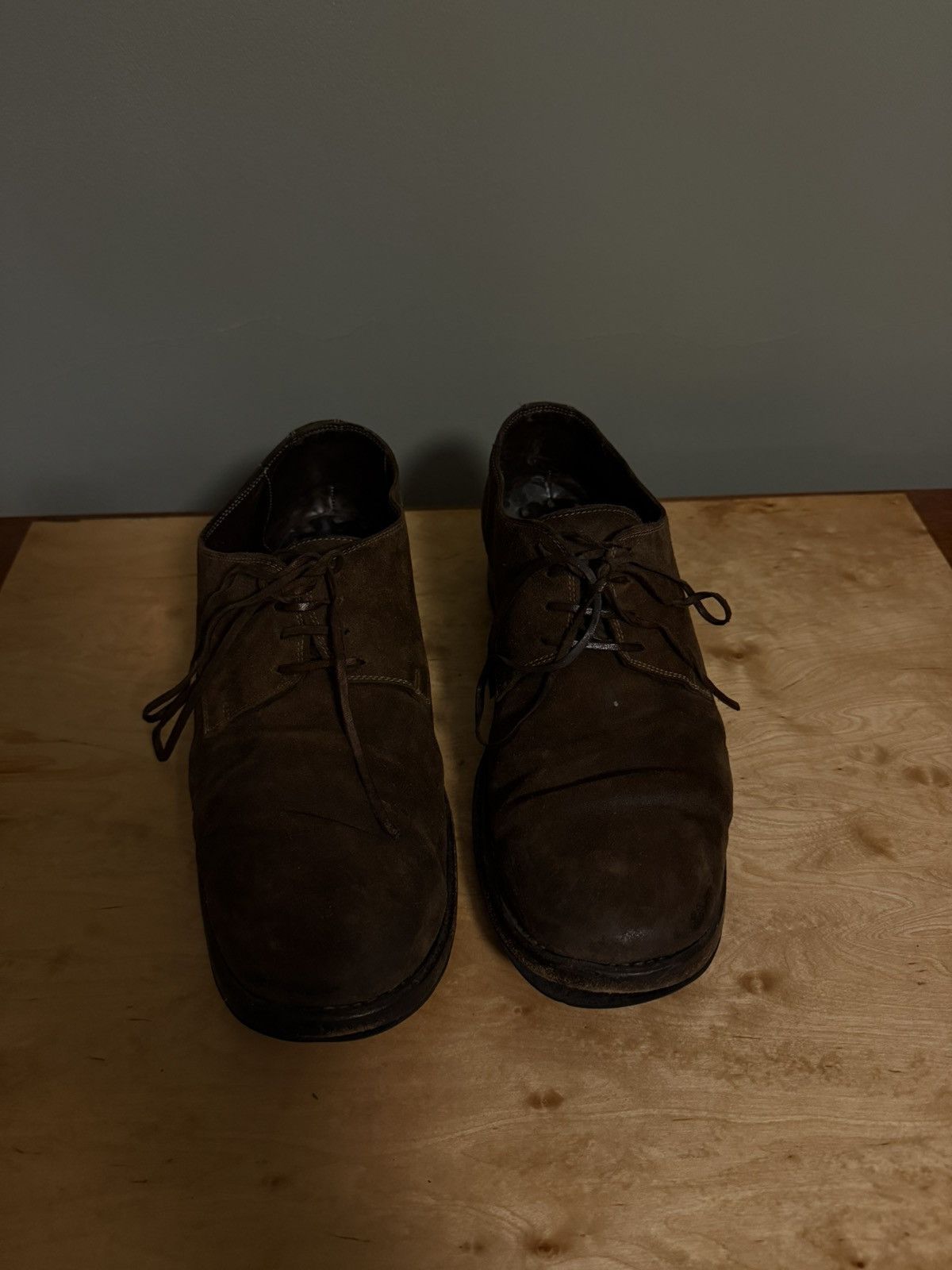 Guidi Brown Reverse Suede Derby Size US 12 / EU 45 - 2 Thumbnail