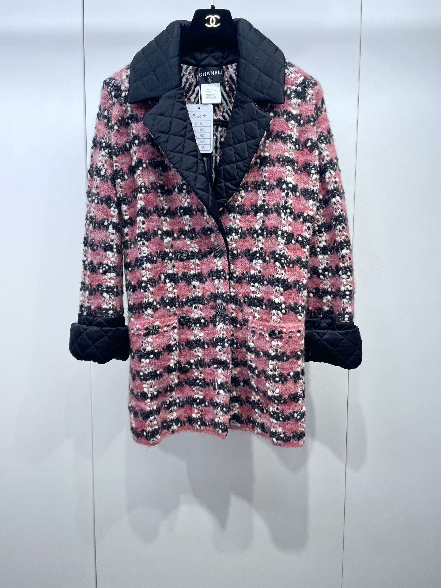 Chanel Chanel Pink Black Tweed Jacket Size XS / US 0-2 / IT 36-38 - 1 Thumbnail