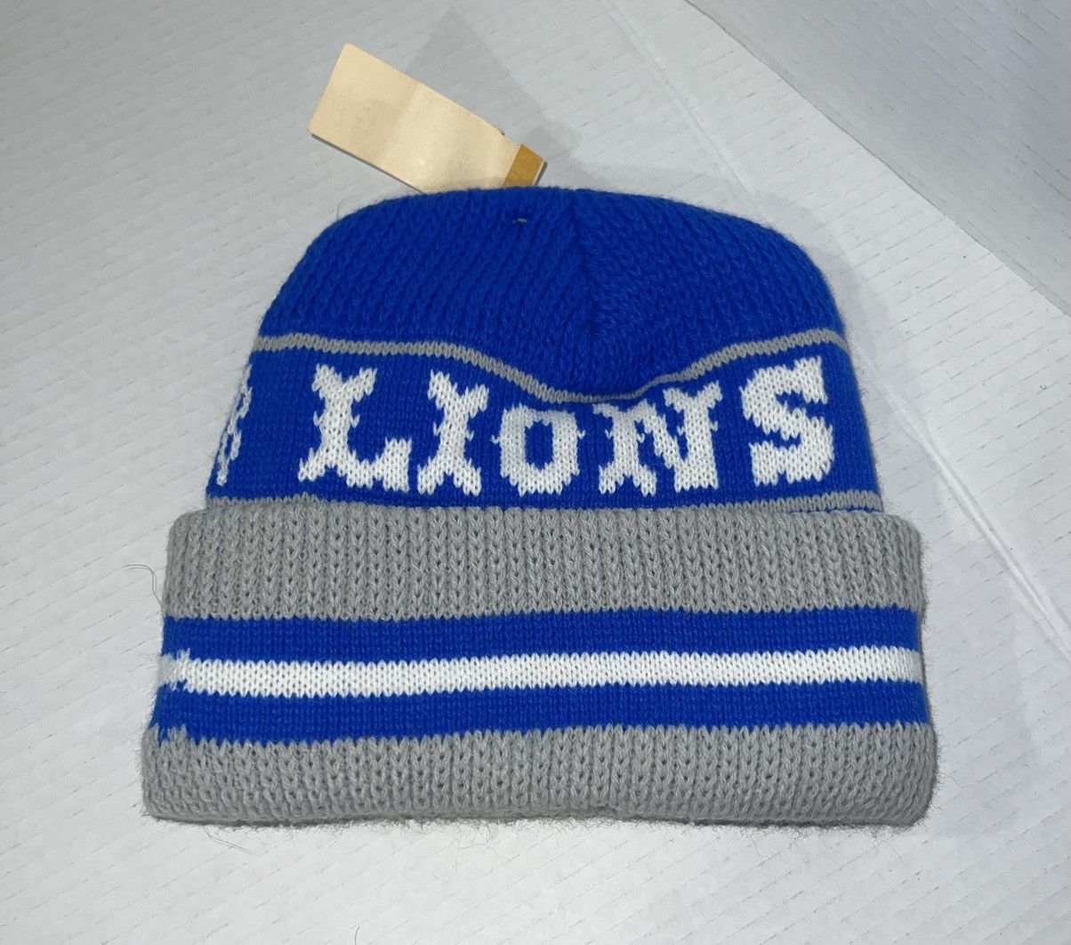 Vintage Rare New Vintage Detroit Lions Knit Hat Beanie Nfl Script Size ONE SIZE - 2 Thumbnail