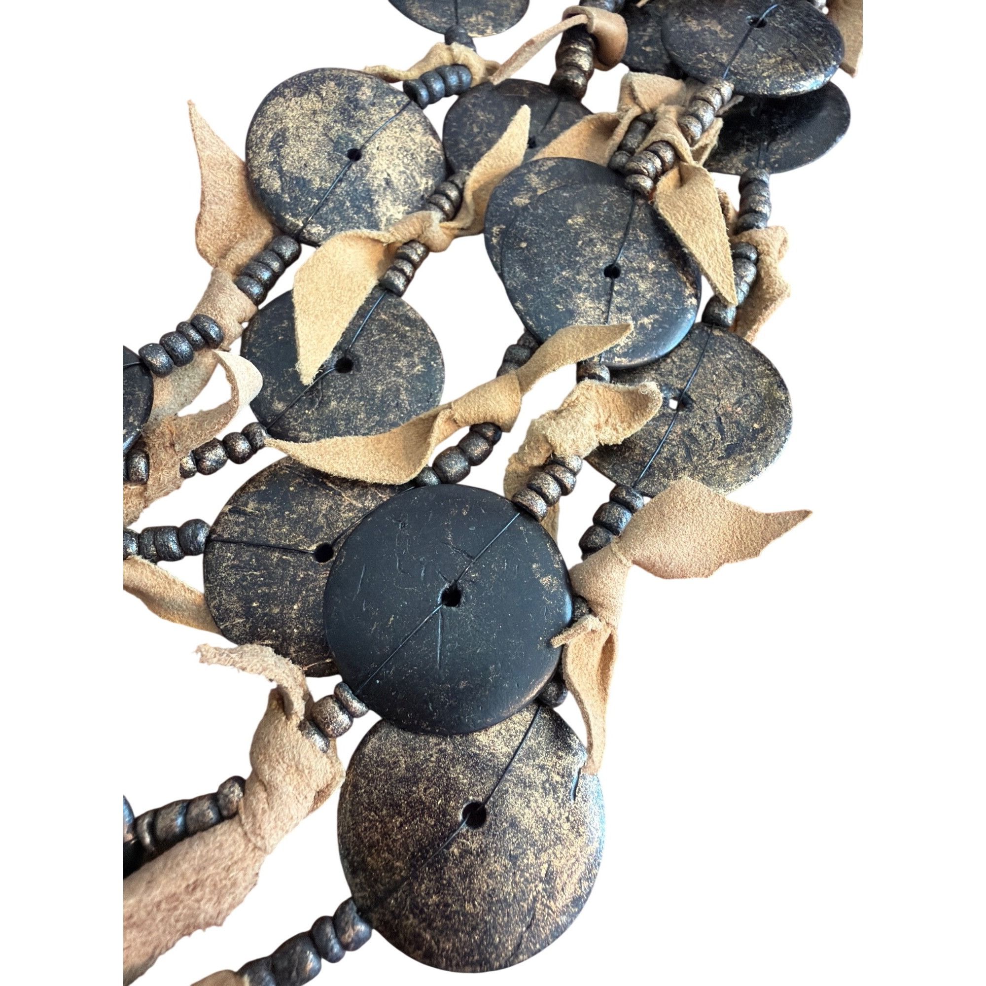 Other Trisha Waldron Leather & Bead Multistrand Necklace & Earring Size ONE SIZE - 2 Thumbnail