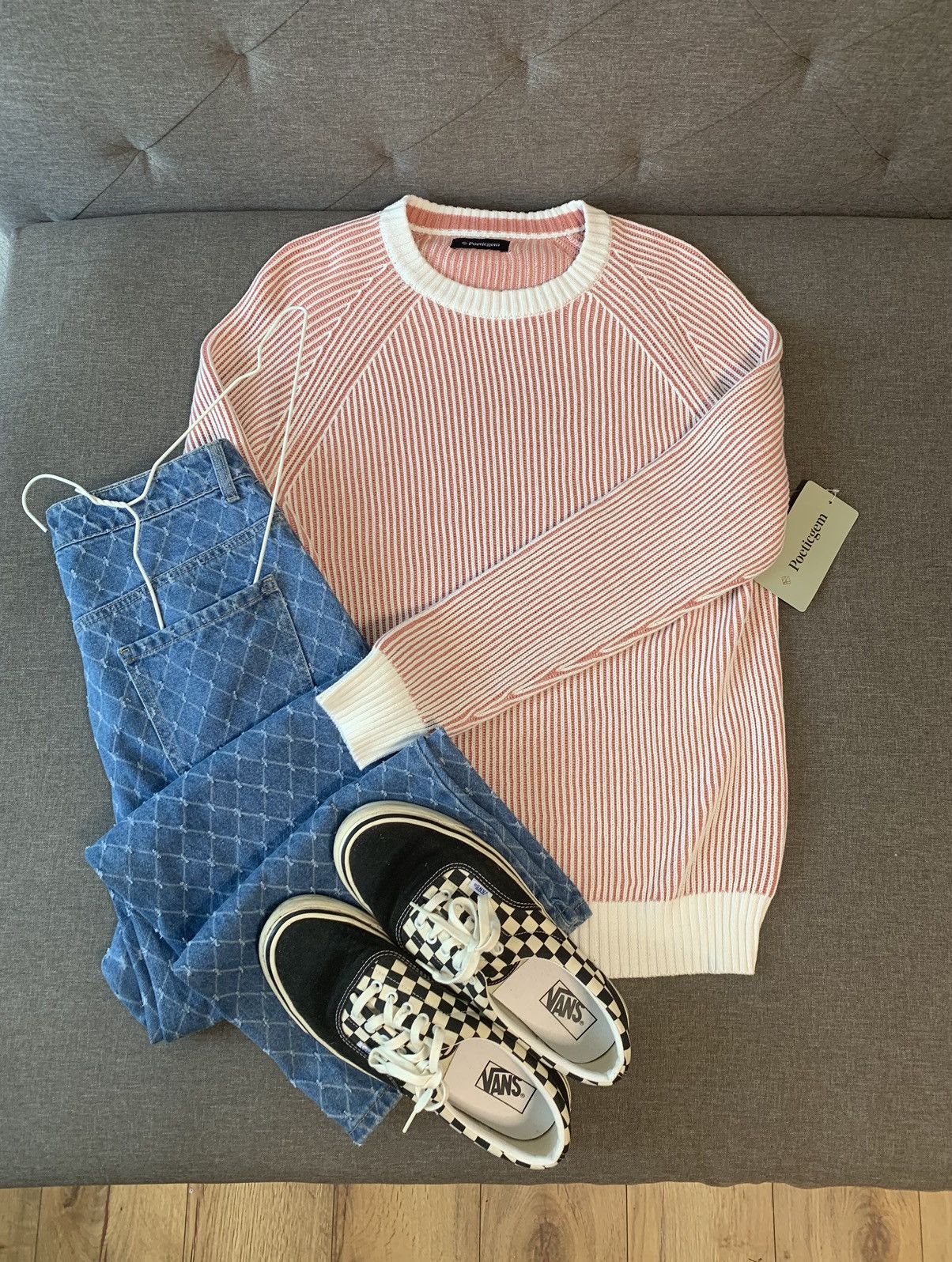 Other Rib Stripe Sweater Knit Y2K Size US L / EU 52-54 / 3 - 1 Thumbnail