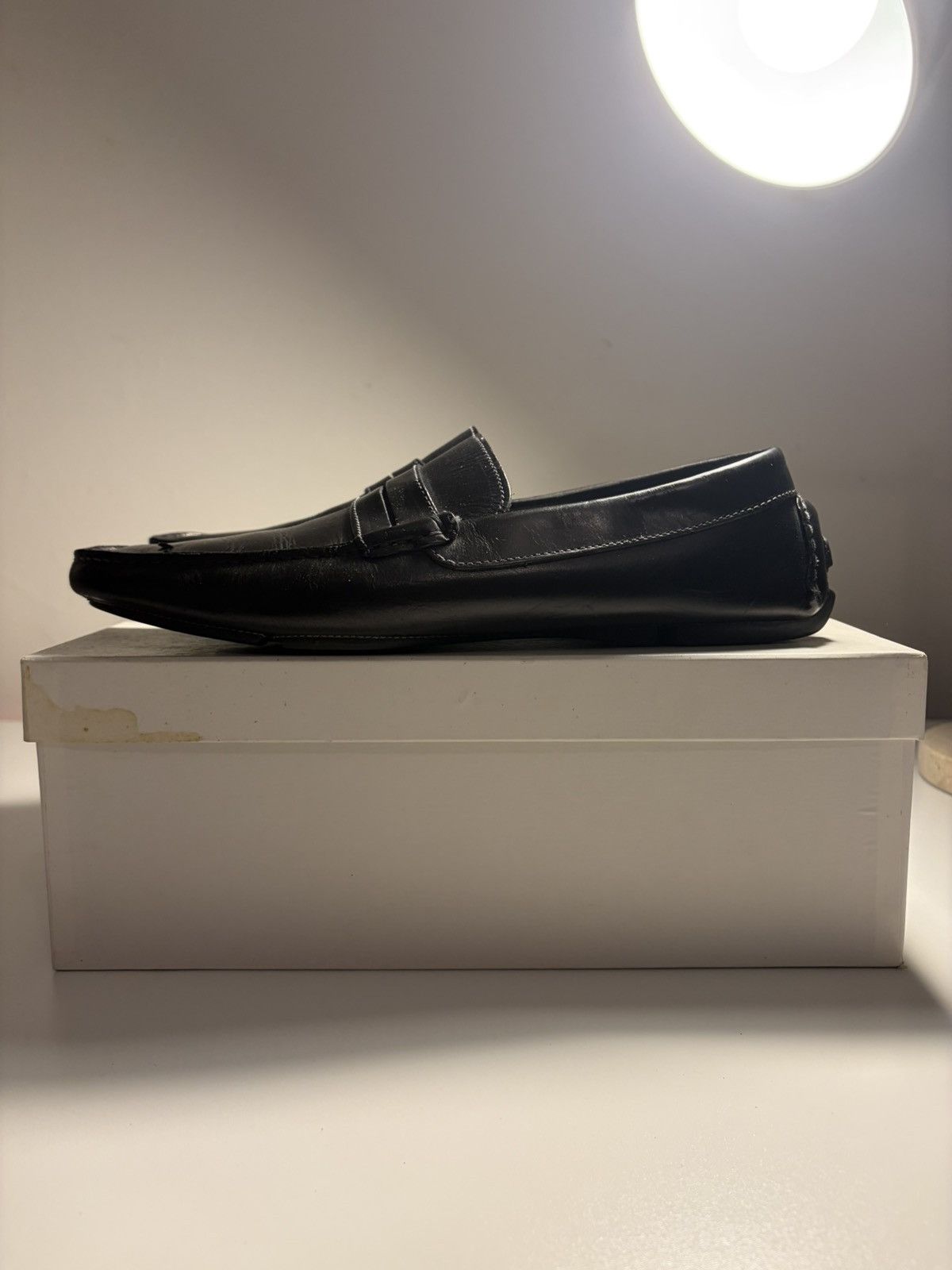 Romeo Gigli Romeo Gigi Black Leather Moccasins US11, EU44 Size US 11 / EU 44 - 2 Thumbnail