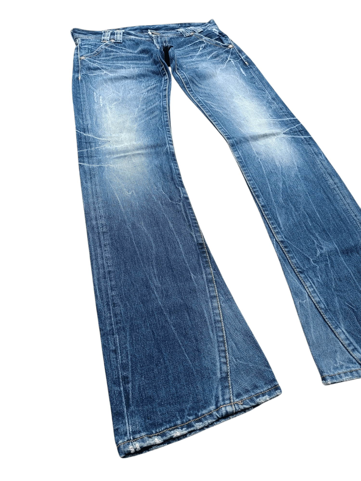 Japanese Brand Japanese Brand Bogart Vulga Whiskers Flare Jeans Size US 32 / EU 48 - 6 Thumbnail