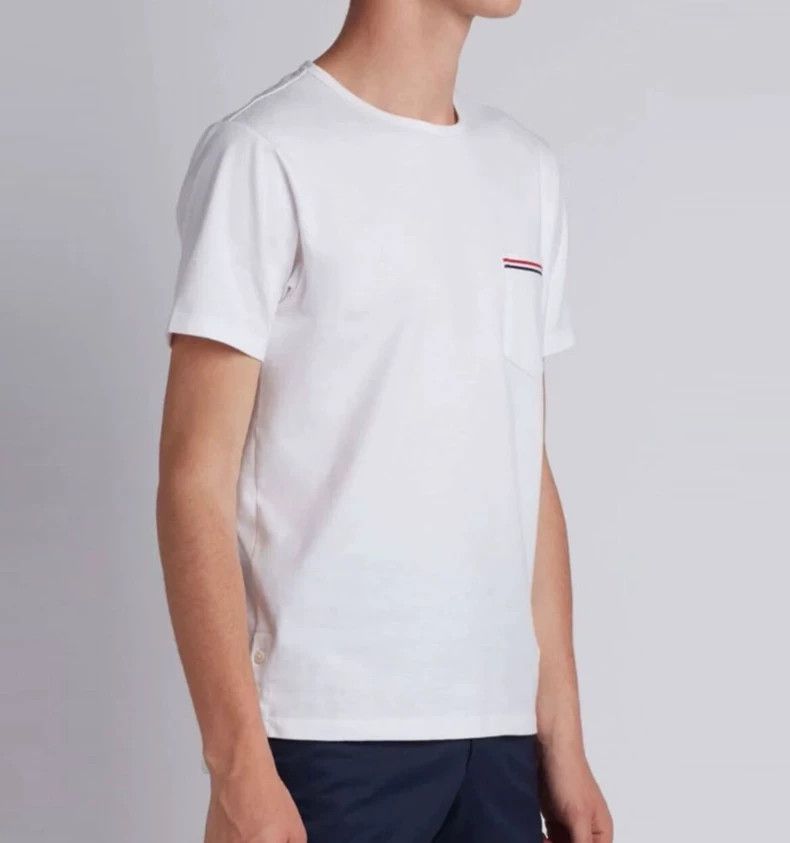 Thom Browne Thom browne White pocket striped short sleeves 2504-Nextarr Size US XXL / EU 58 / 5 - 8 Thumbnail