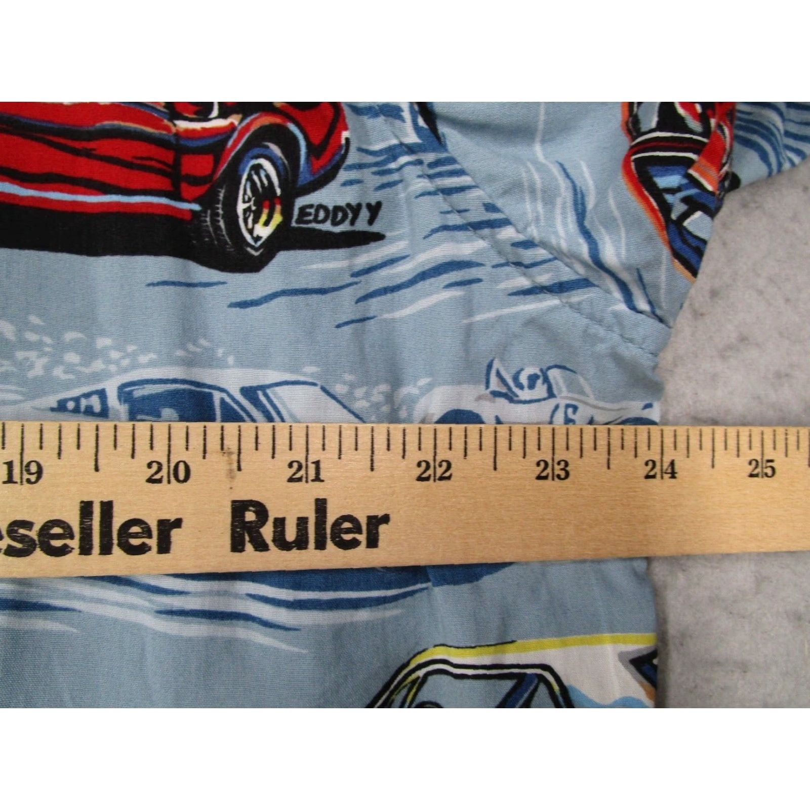 Reyn Spooner VINTAGE Reyn Spooner Shirt Mens XL Blue Eddy Y Hawaiian Cars Button Up Short Sleeve Geometric 100% Rayon Men's" Size US XL / EU 56 / 4 - 6 Thumbnail