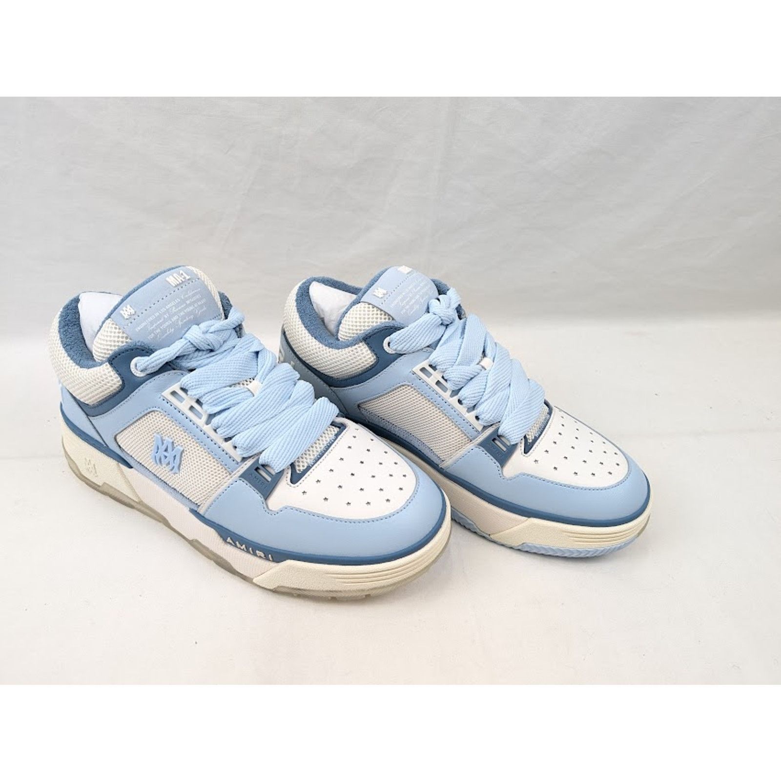 Amiri o1rshd1 MA-1 Low-Top Sneakers in Alabaster Blue Size US 8 / EU 41 - 14 Thumbnail