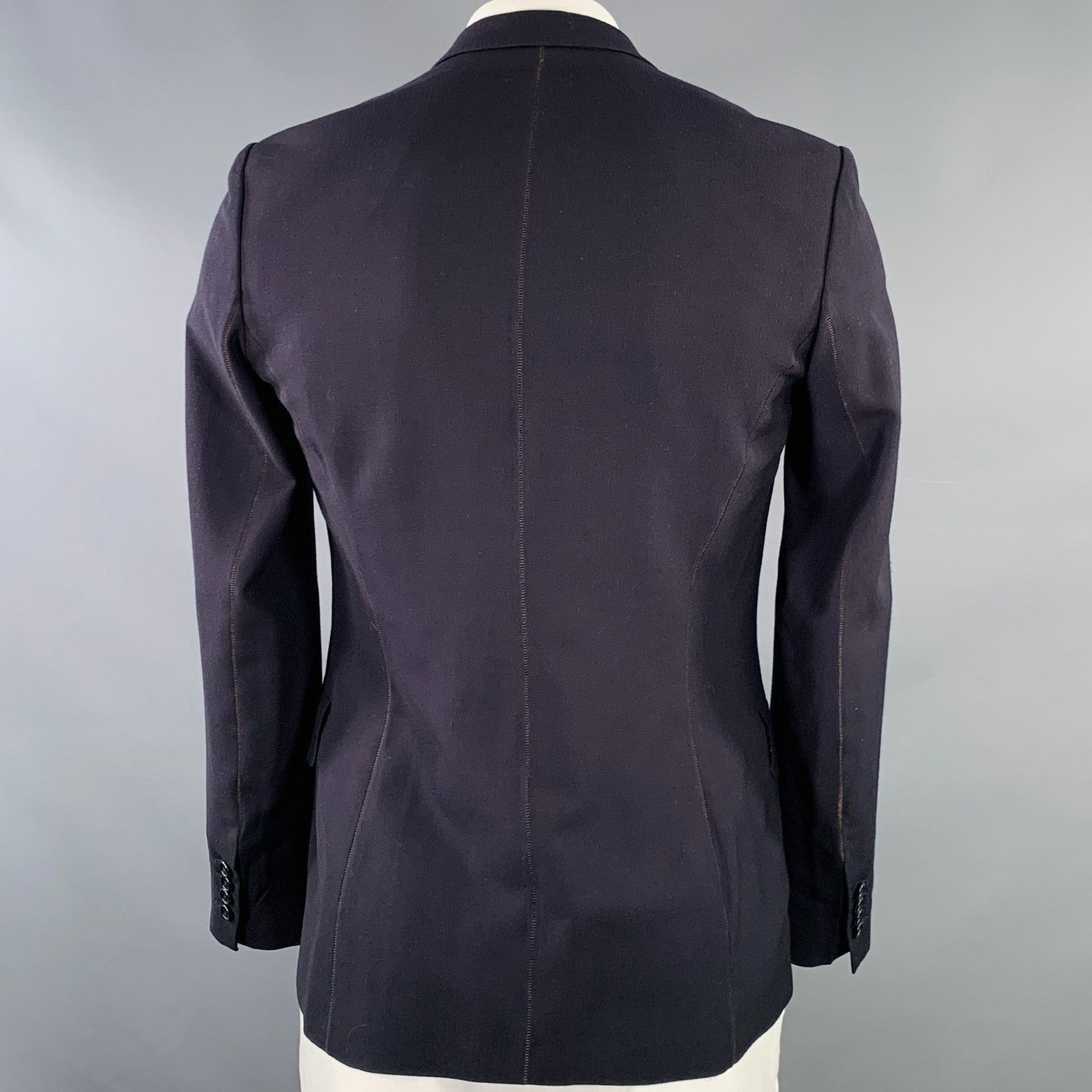Paul Smith PAUL SMITH Size L Black Wool Notch Lapel Sport Coat Size 42R - 3 Thumbnail