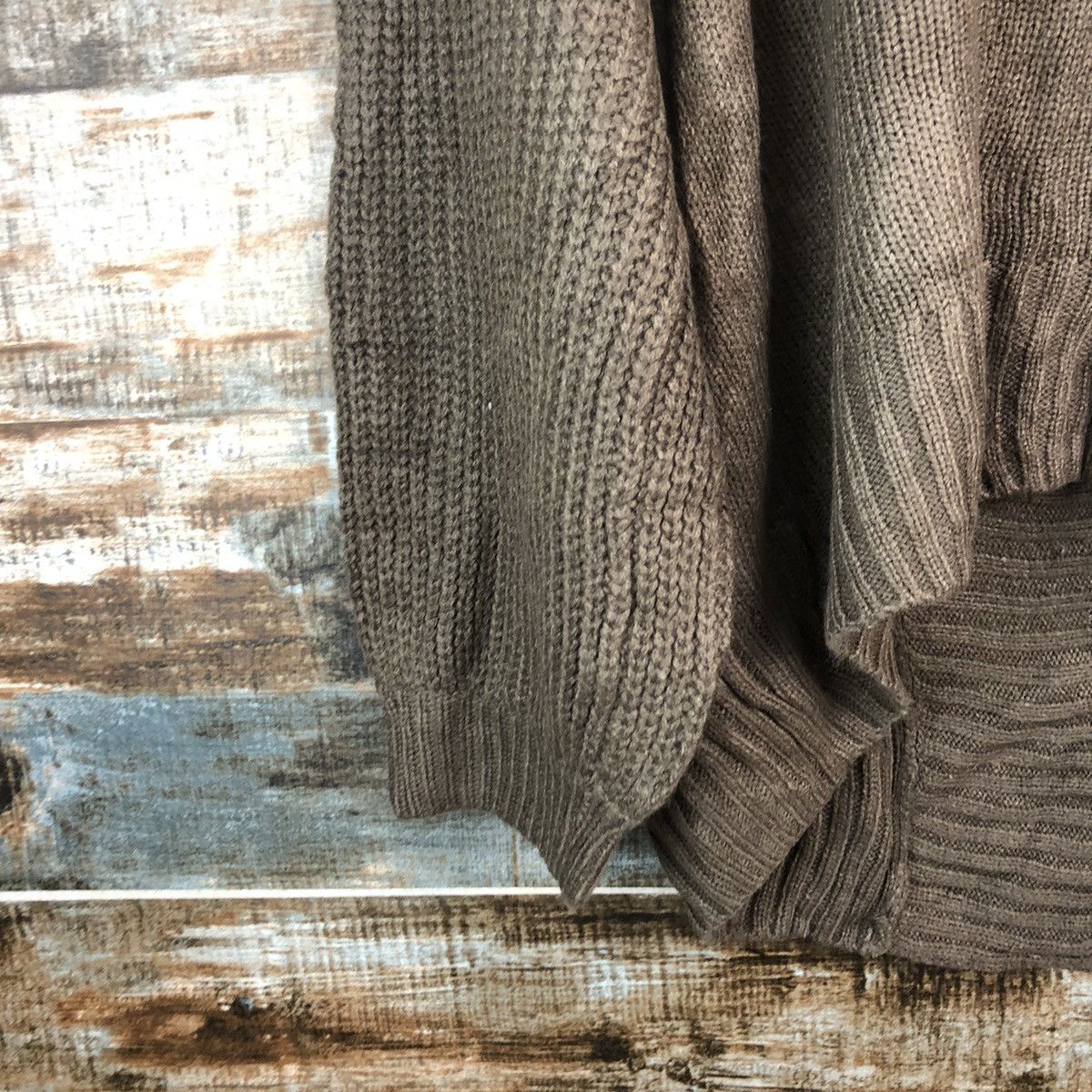 Homespun Knitwear Mu Mu & Co Brown Cardigan Knitwear #A2346 Size L / US 10 / IT 46 - 15 Thumbnail