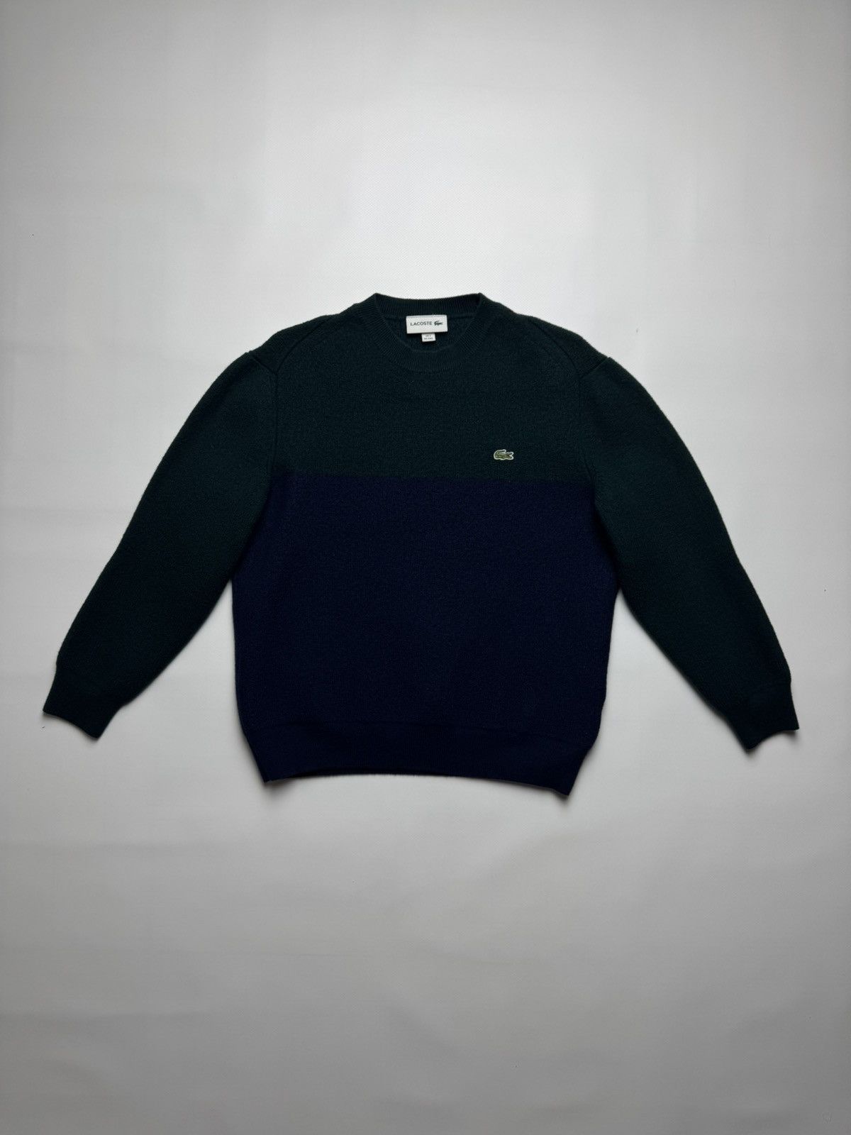 Lacoste Lacoste Classic Crewneck Wool Sweater – Navy Blue Size US XXS / EU 40 - 1 Thumbnail