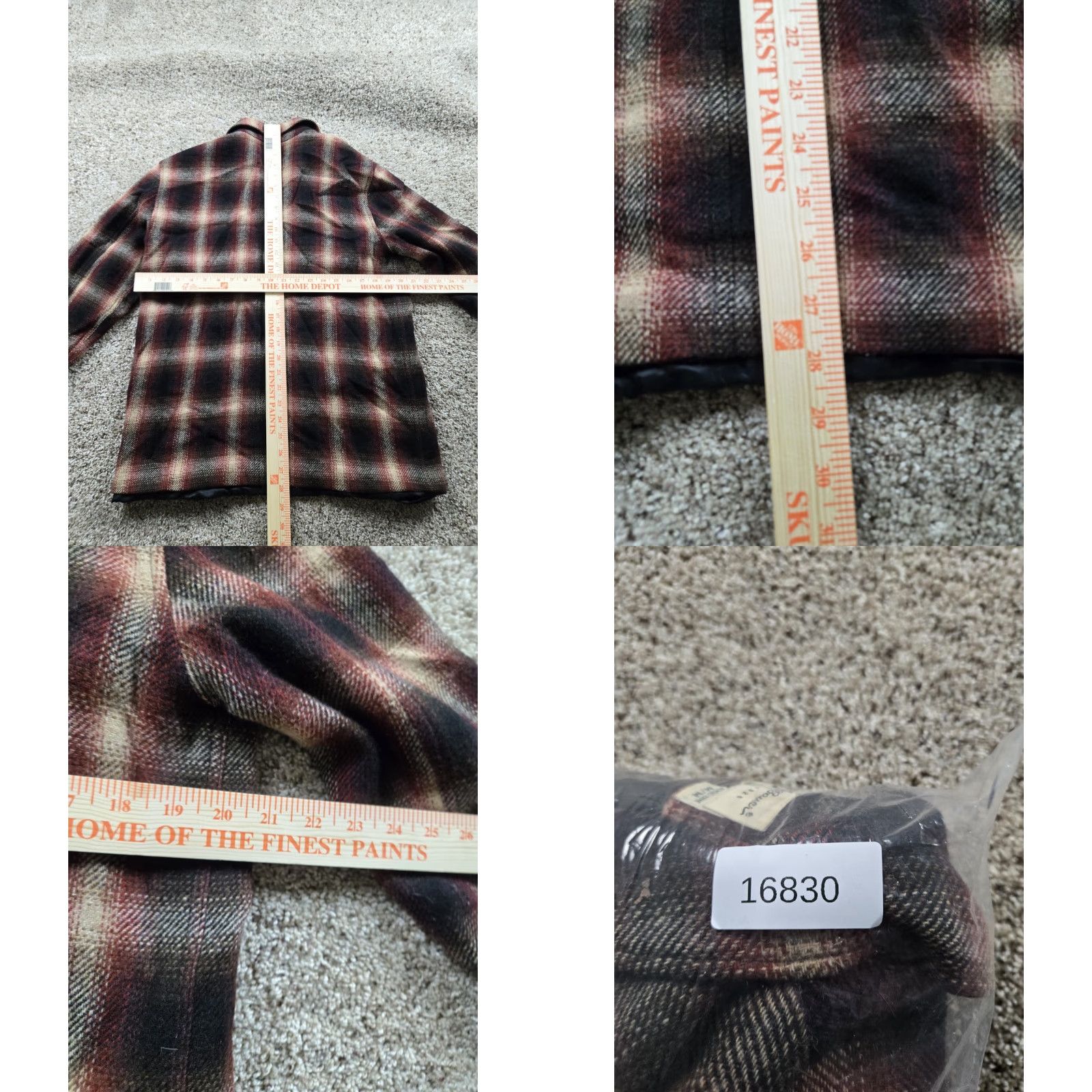 Eddie Bauer VINTAGE Eddie Bauer Flannel Shirt Jacket Medium Womens Plaid Wool Blend Pocket Size M / US 6-8 / IT 42-44 - 8 Thumbnail