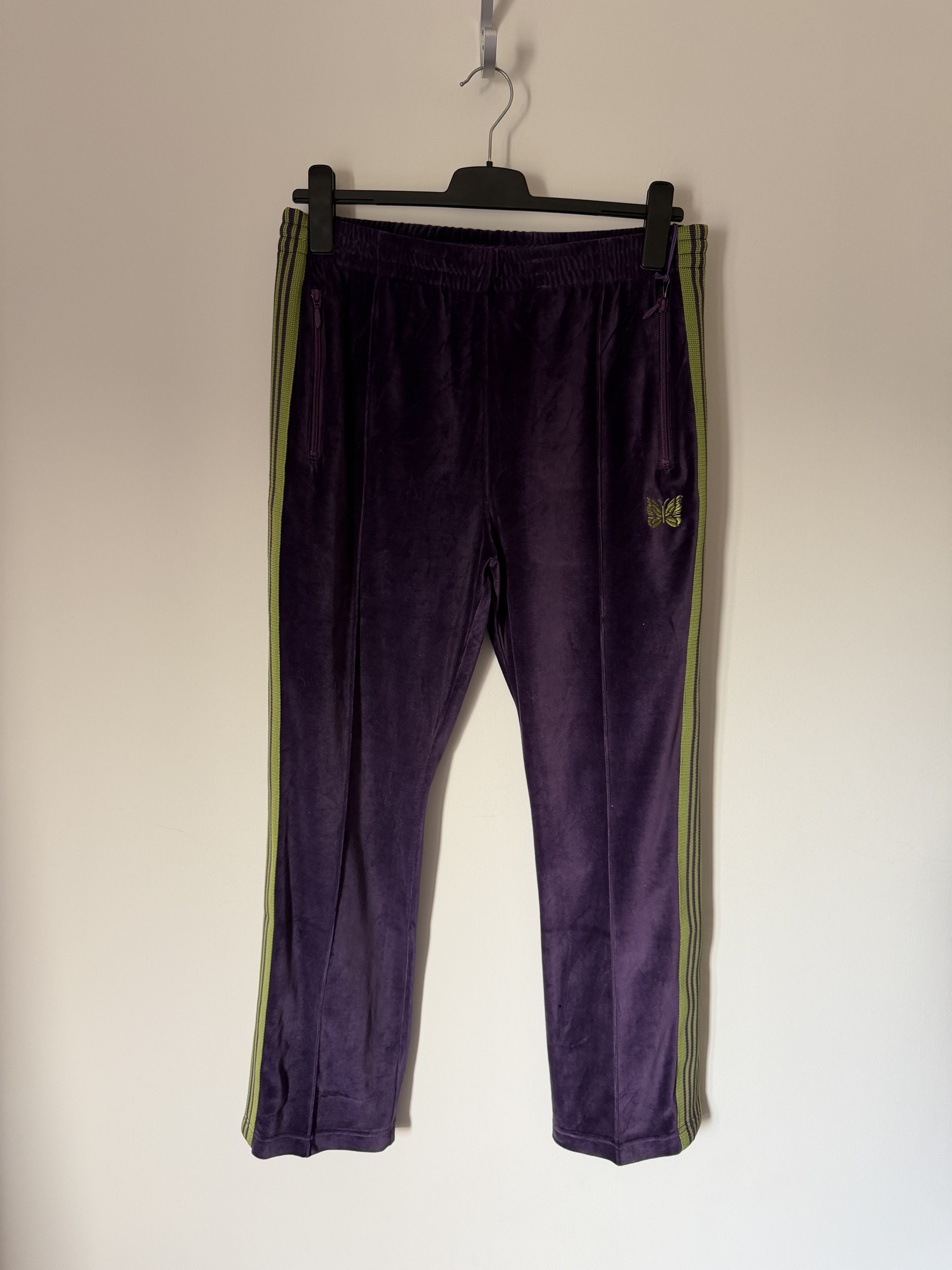 Needles Needles Velour Narrow Track Pants in Purple Size US 34 / EU 50 - 1 Thumbnail