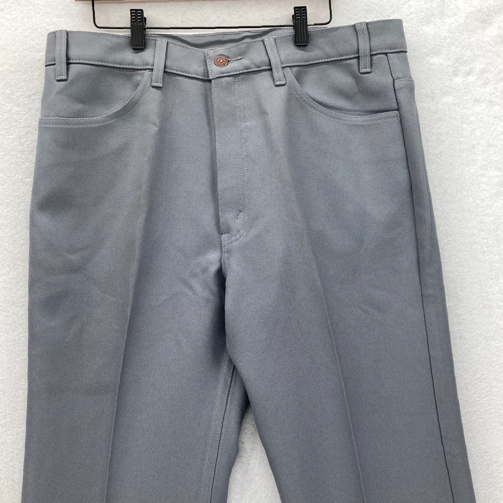 Levi's VINTAGE Levi's 517 Bootcut Pants Mens 38x34 Gray Twill Polyester 1999 Size US 38 / EU 54 - 3 Thumbnail