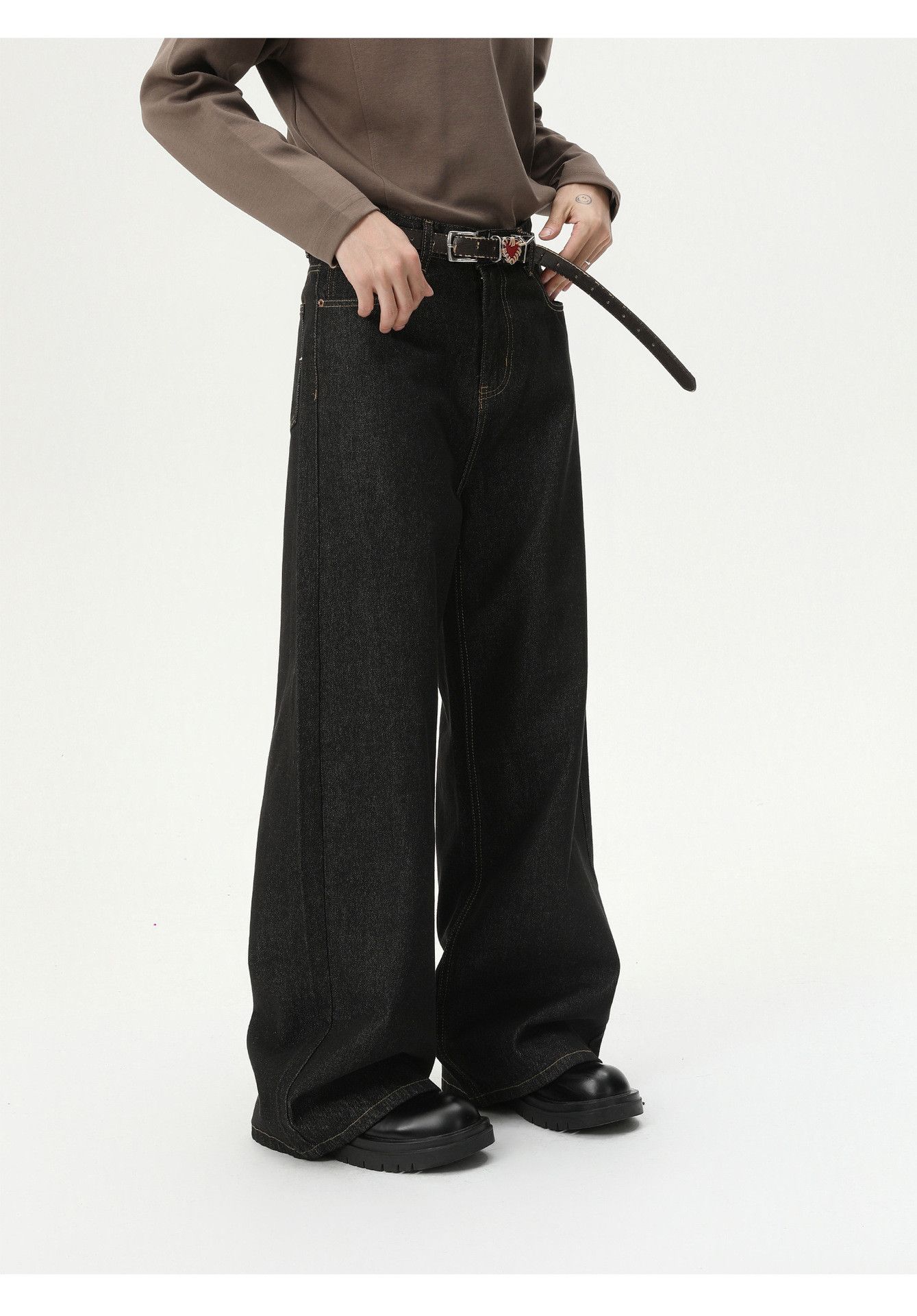 Japanese Brand Retro vibe casual straight leg wide-leg loose jeans Size US 32 / EU 48 - 4 Thumbnail