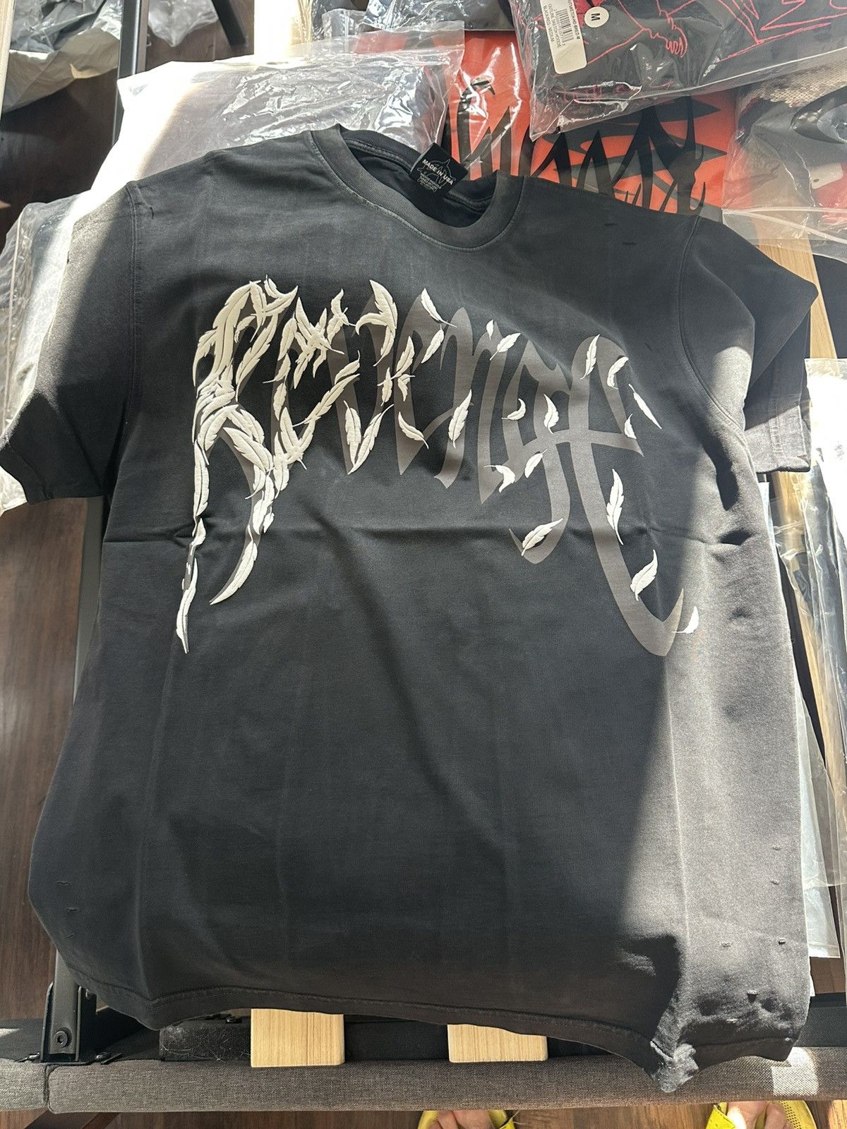 Revenge Dove Distressed Treated Tee Black Size US M / EU 48-50 / 2 - 1 Thumbnail