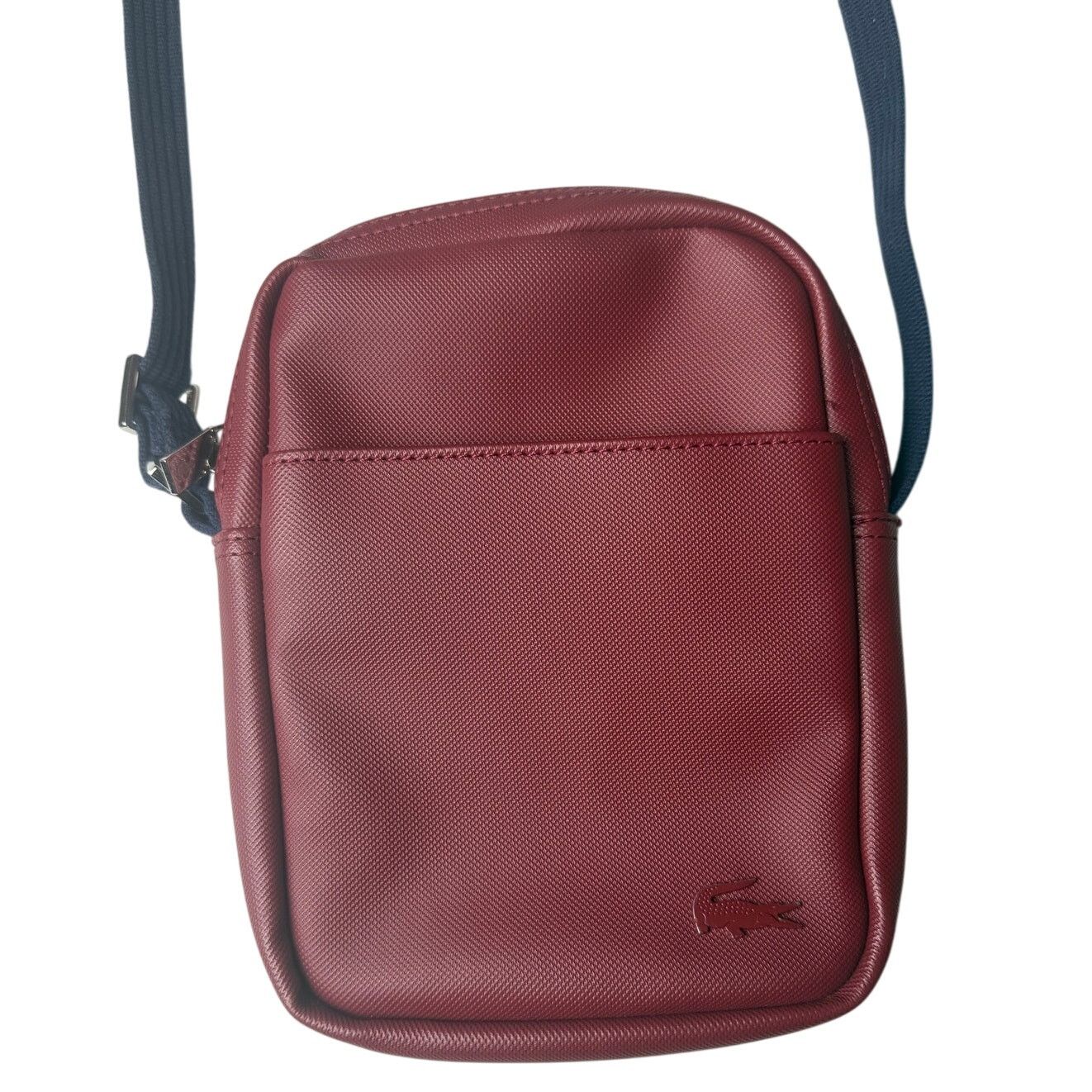 Lacoste Lacoste Crossbody Bag - Burgundy with Blue Strap Size ONE SIZE - 1 Thumbnail