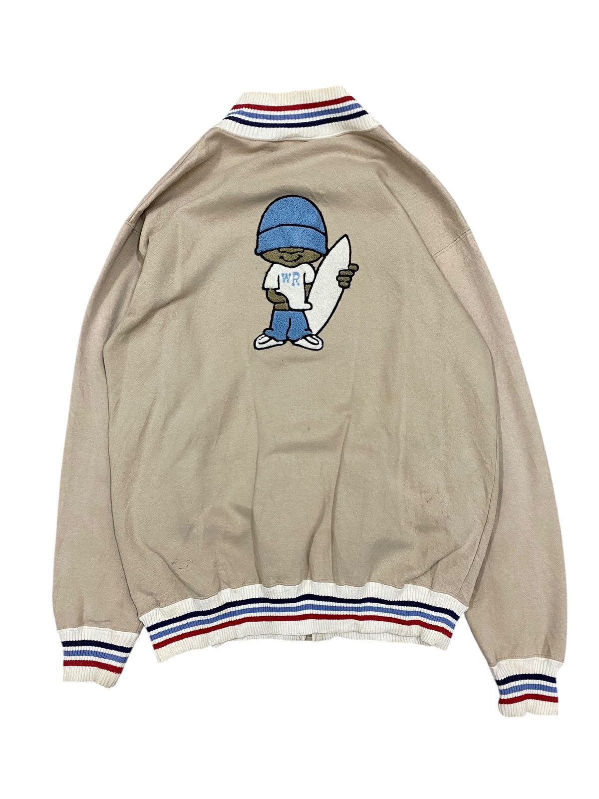 Vintage Vtg 90s Wave Ranch Varsity Big Logo Jacket Size US M / EU 48-50 / 2 - 1 Thumbnail