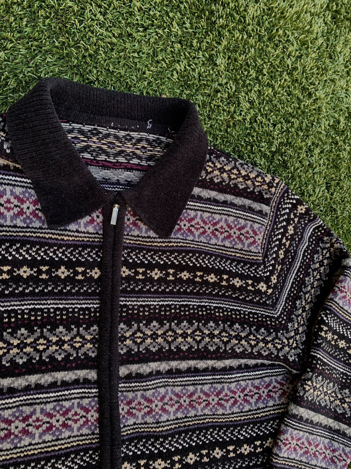 Vintage Vintage Knit Zip Up Sweater Size US L / EU 52-54 / 3 - 2 Thumbnail