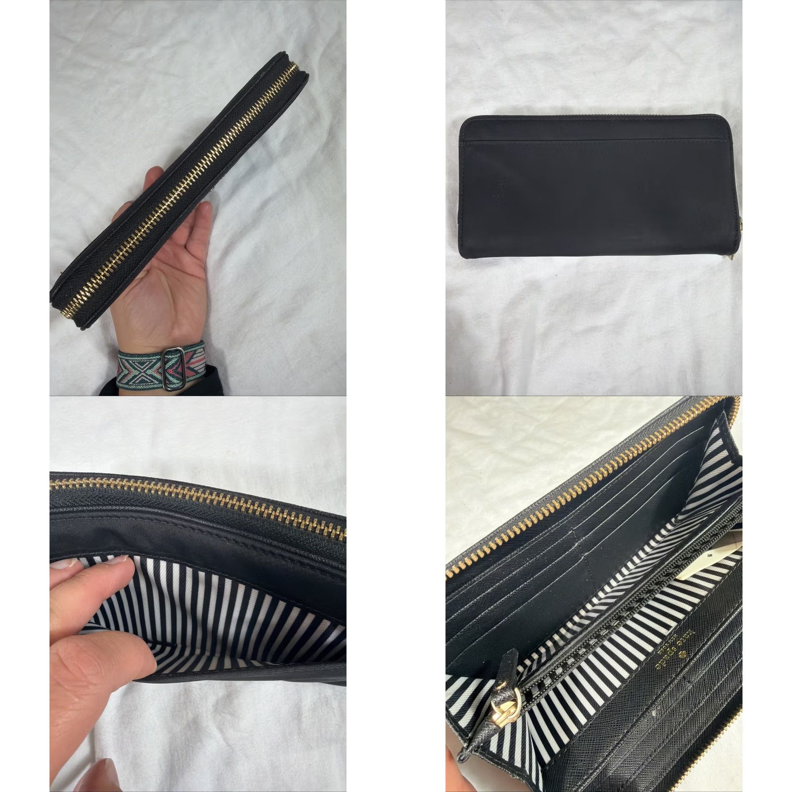 Vintage kate spade new york Chelsea Wallet Continental Zip-Around Black Nylon Women Size ONE SIZE - 8 Thumbnail