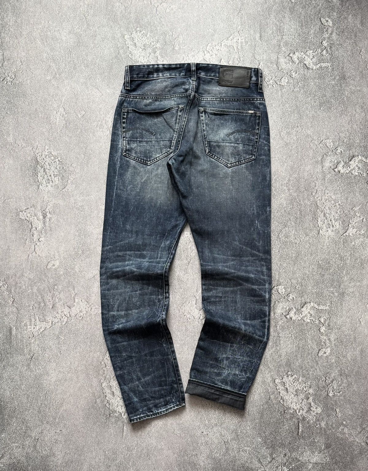 G-Star G star raw 30/32 3301 tapered washed denim pant trouser jean Size US 32 / EU 48 - 2 Thumbnail