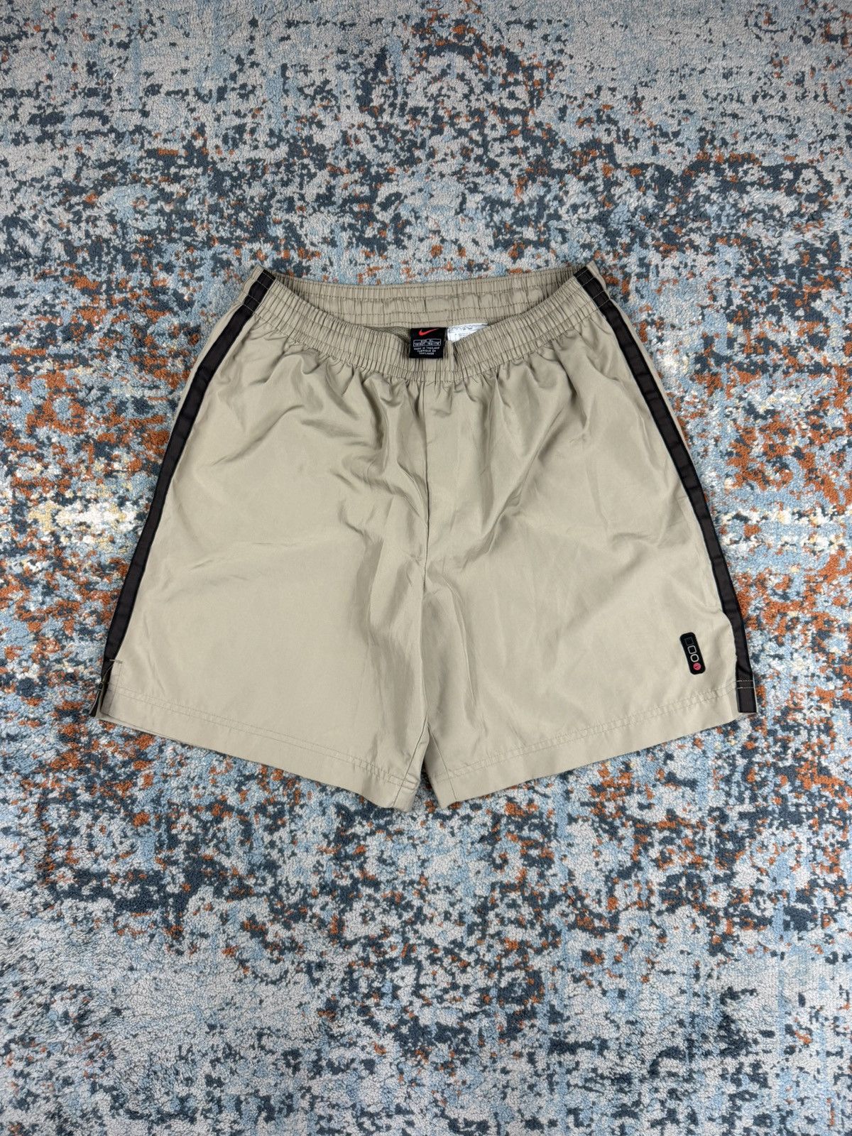 Nike Vintage 90s Nike baggy shorts swimming trunks earth tones Size US 32 / EU 48 - 1 Thumbnail