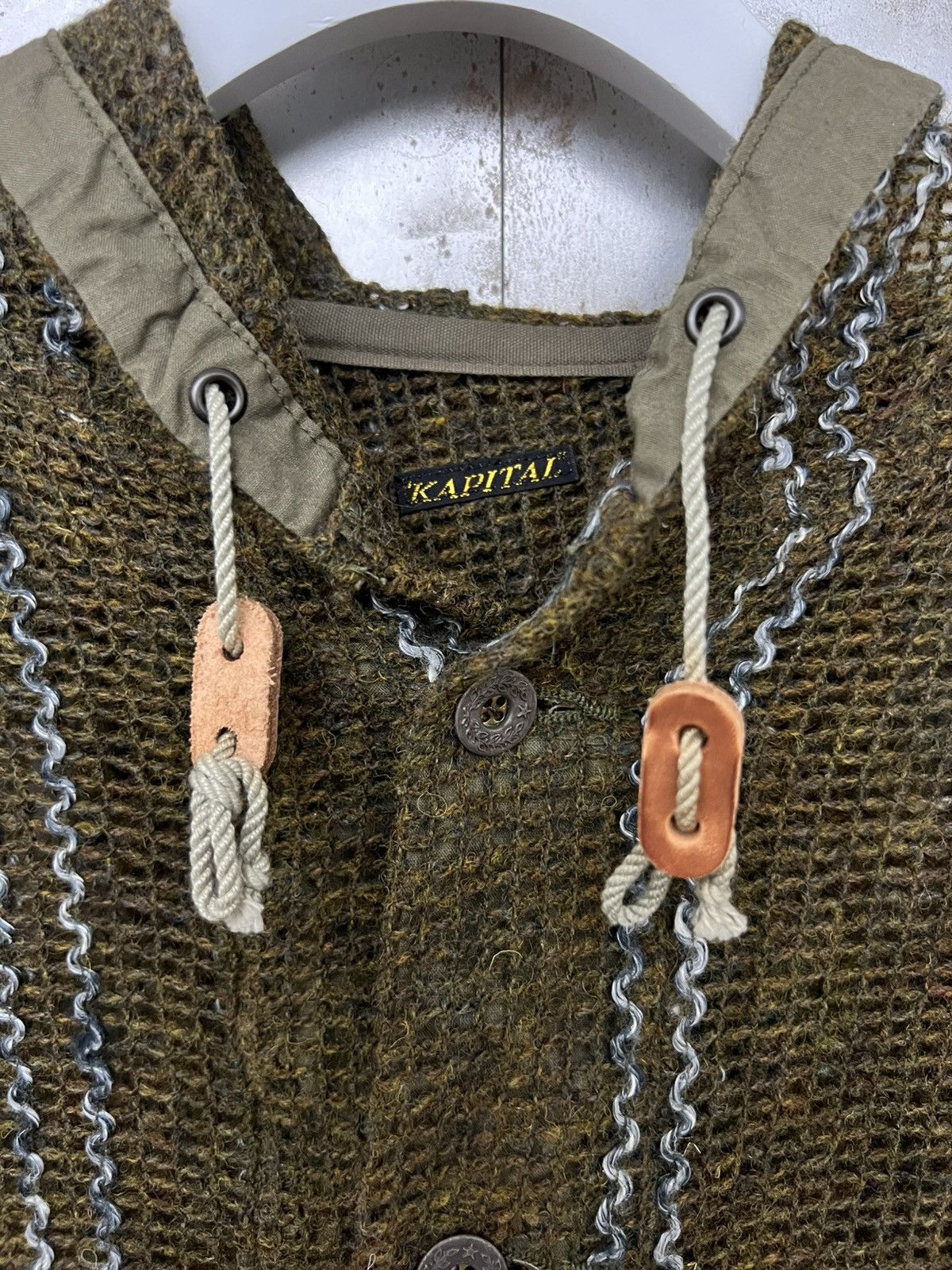 Kapital Kapital Knitted Button Up Hippy Hoodie Size US L / EU 52-54 / 3 - 6 Thumbnail