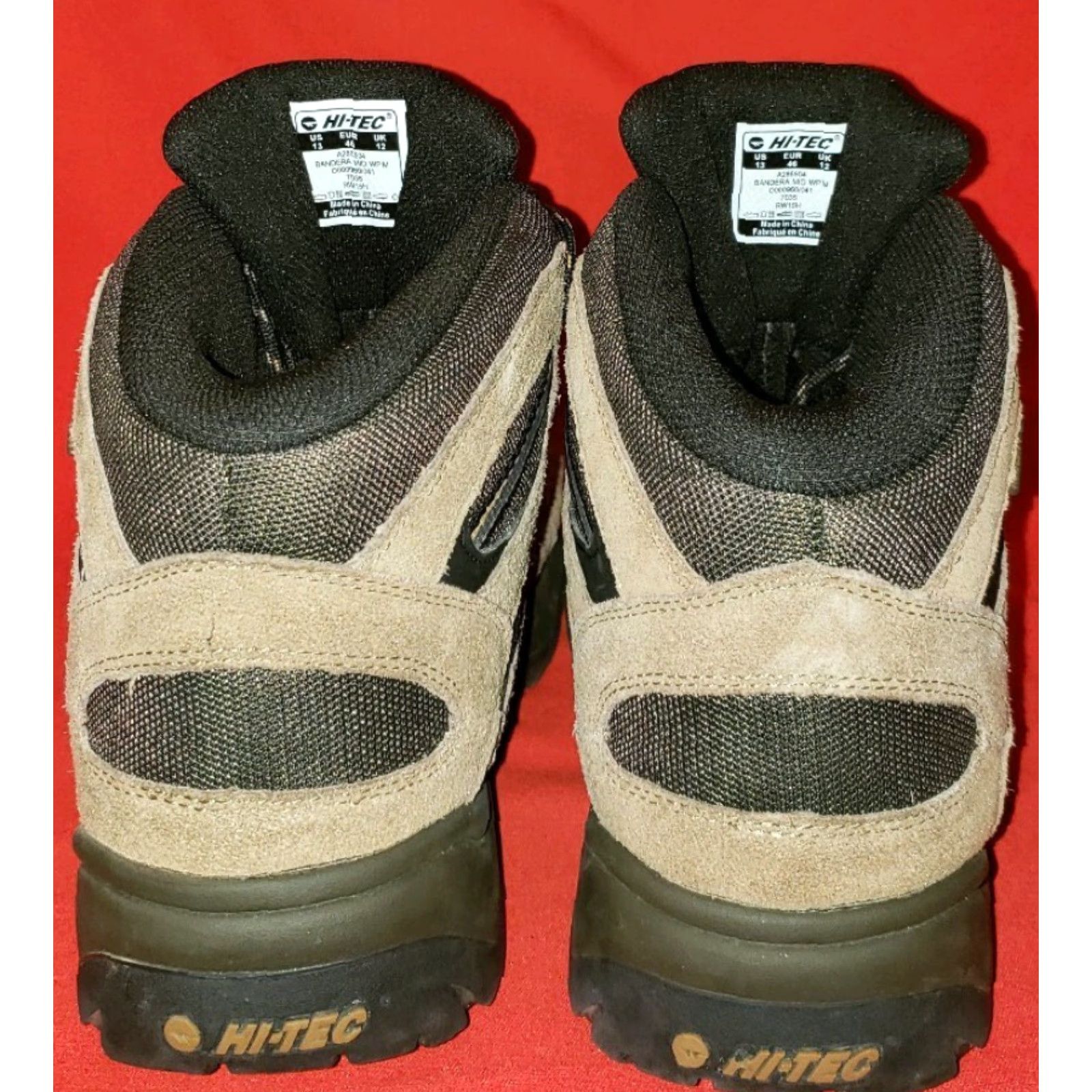 Vintage Hi-Tec Bandera Mid WP Men's Hiking Boots Size 13M Khaki Suede Ankle 7035 Size US 13 / EU 46 - 6 Thumbnail