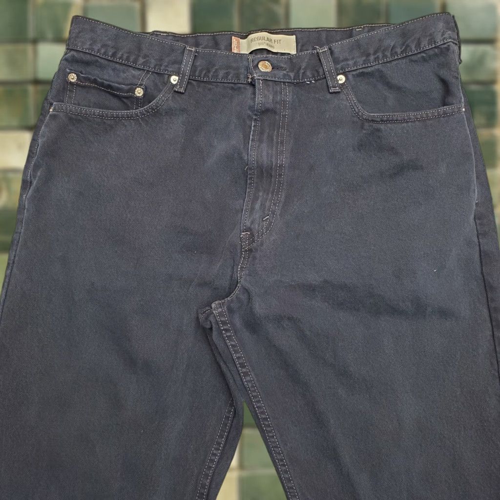 Denime Levi 505 Jeans Mens 38x30 Blue Denim Regular Fit Straight Leg Cotton Dark Wash USA American Size US 38 / EU 54 - 1 Thumbnail